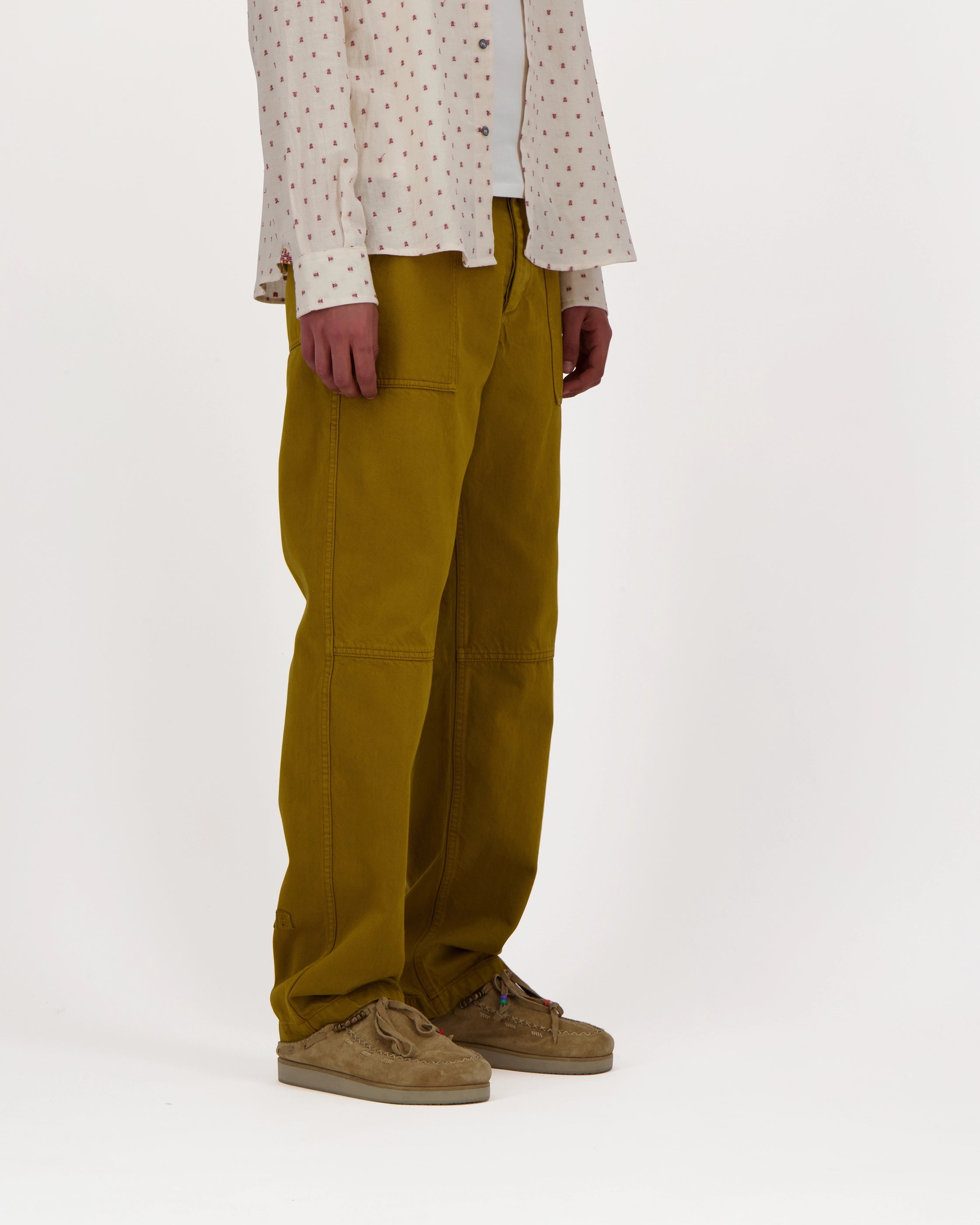 Worker-pant en twill avec Broderie et Patch