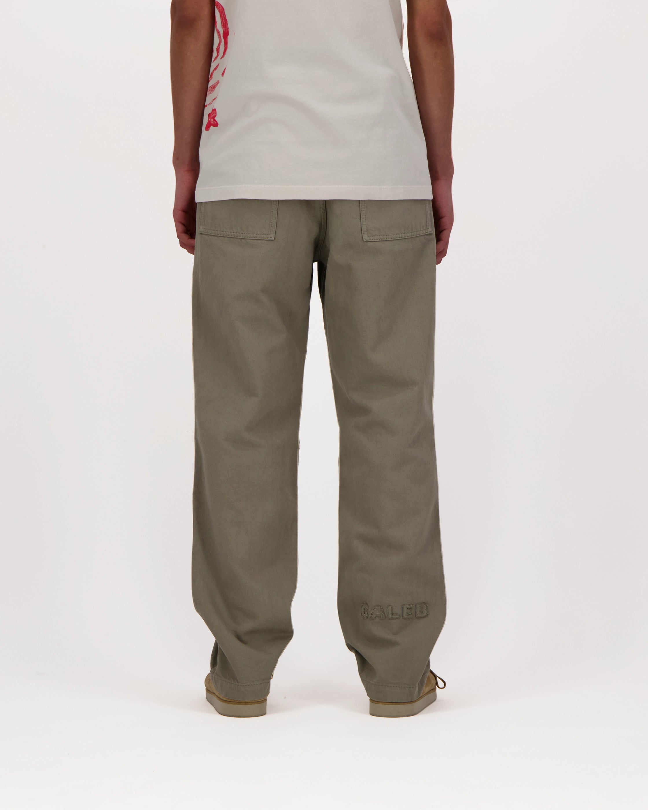 Worker-pant en twill avec Broderie et Patch