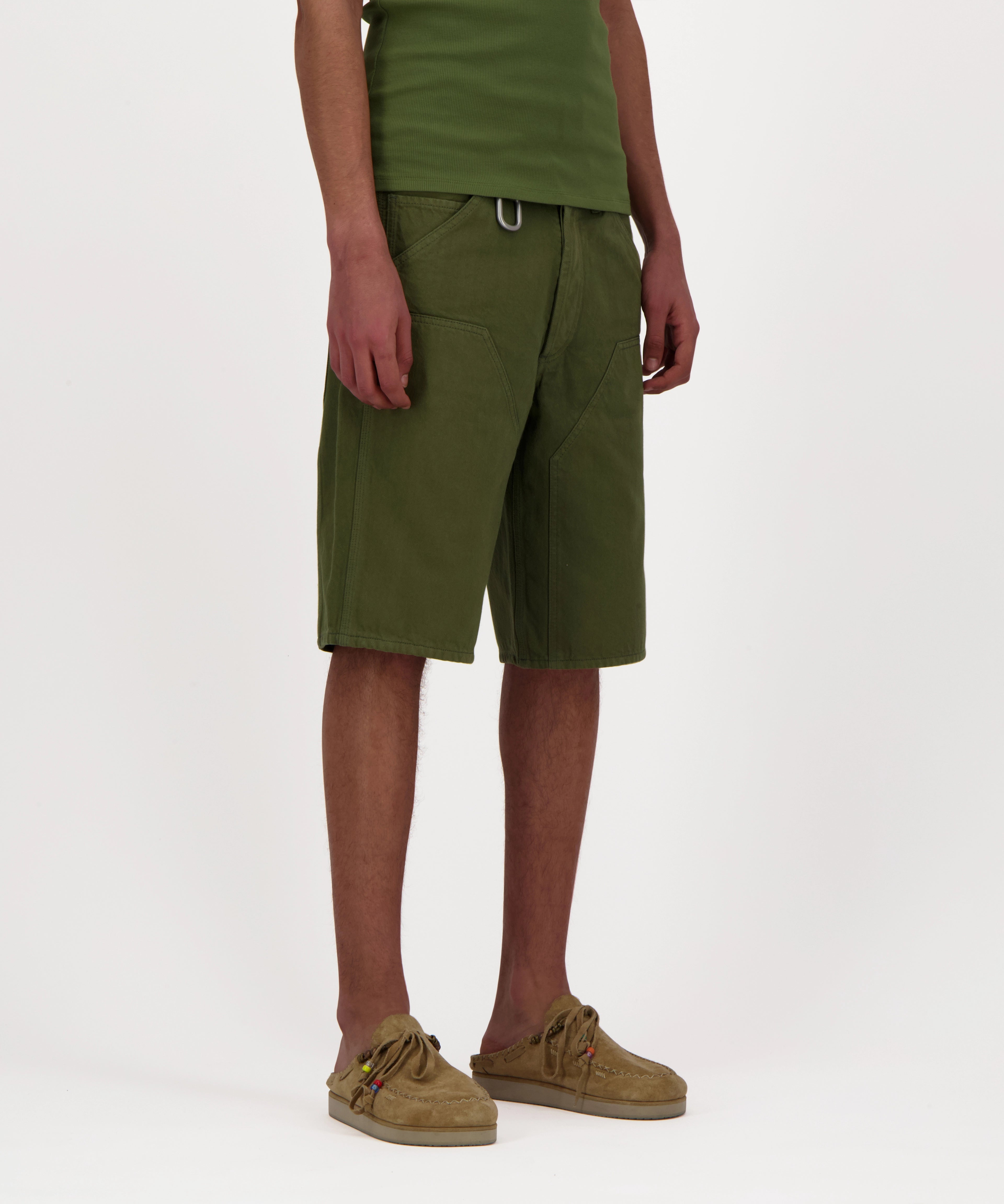 Worker-short en twill avec Broderie et Patch