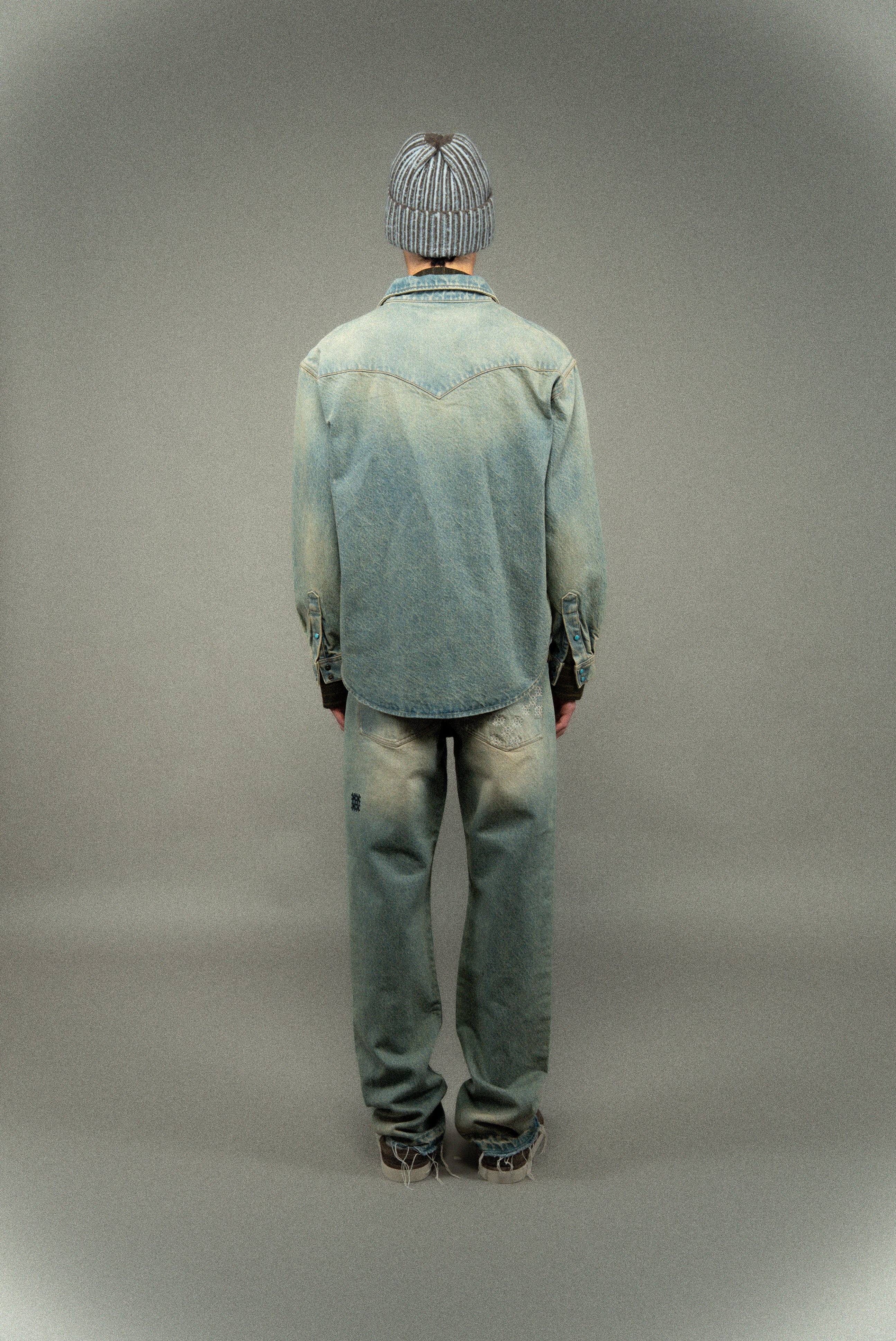 Chemise western en denim