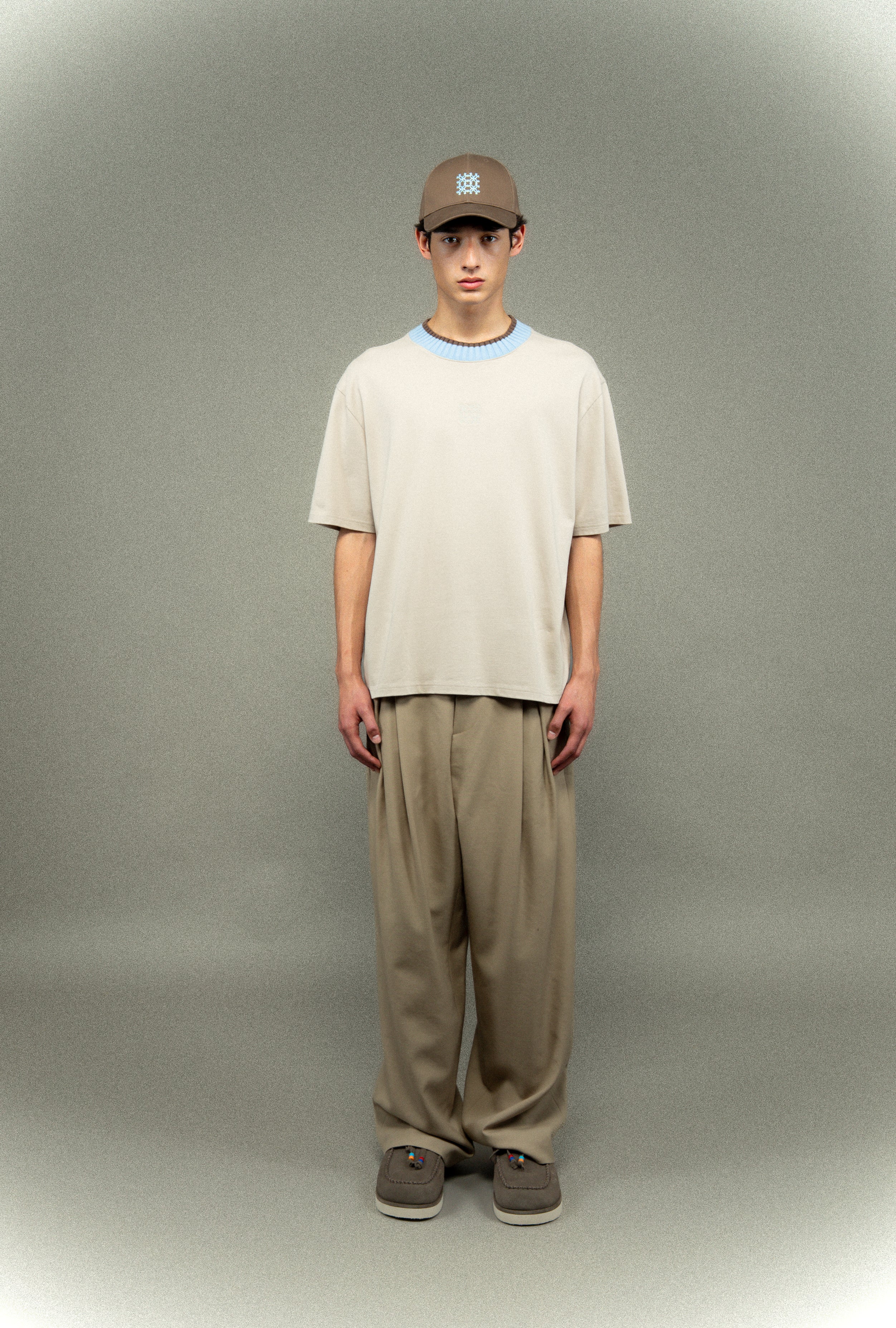 T-shirt en jersey côtelé style Varsity