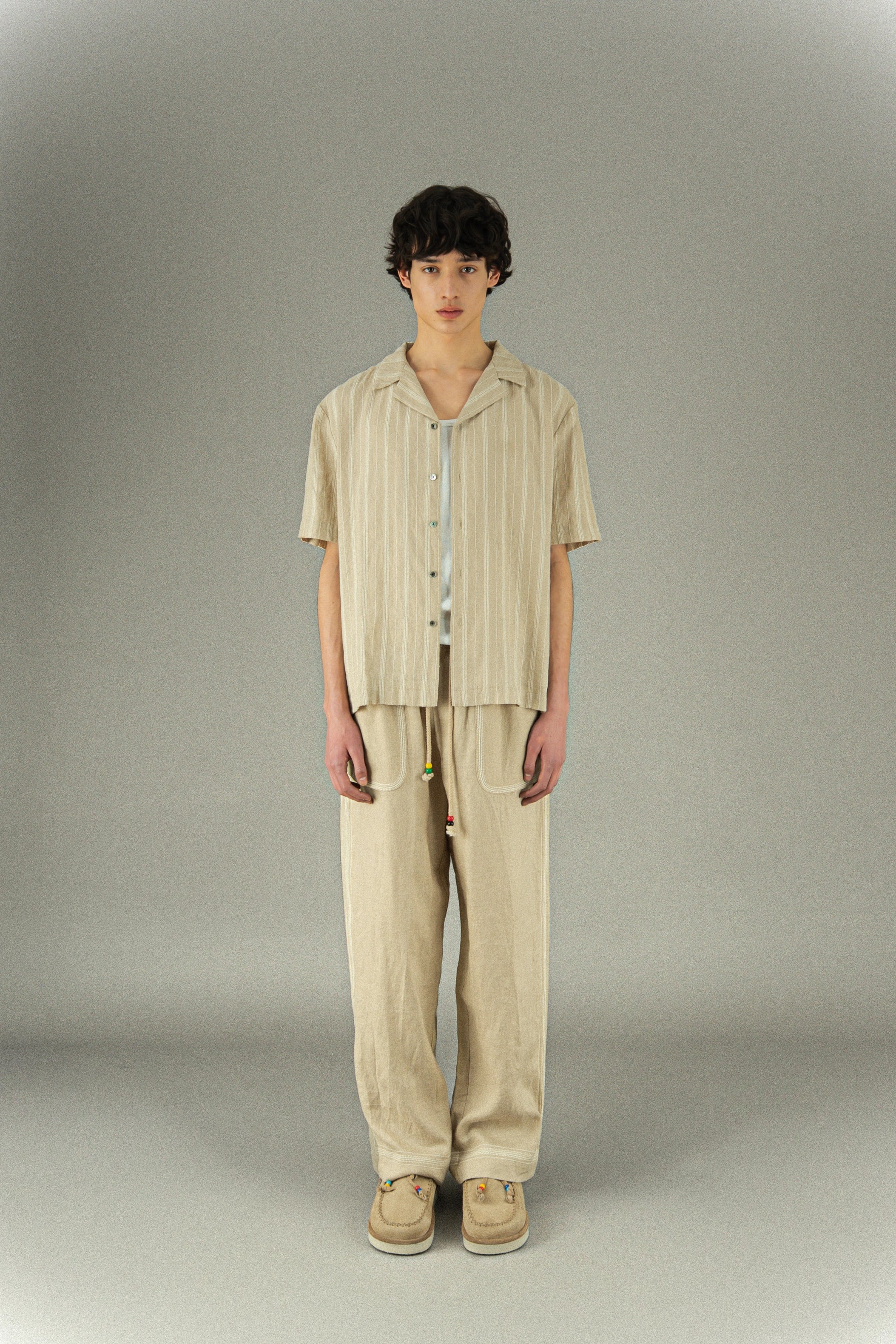 Chemise en lin avec broderie