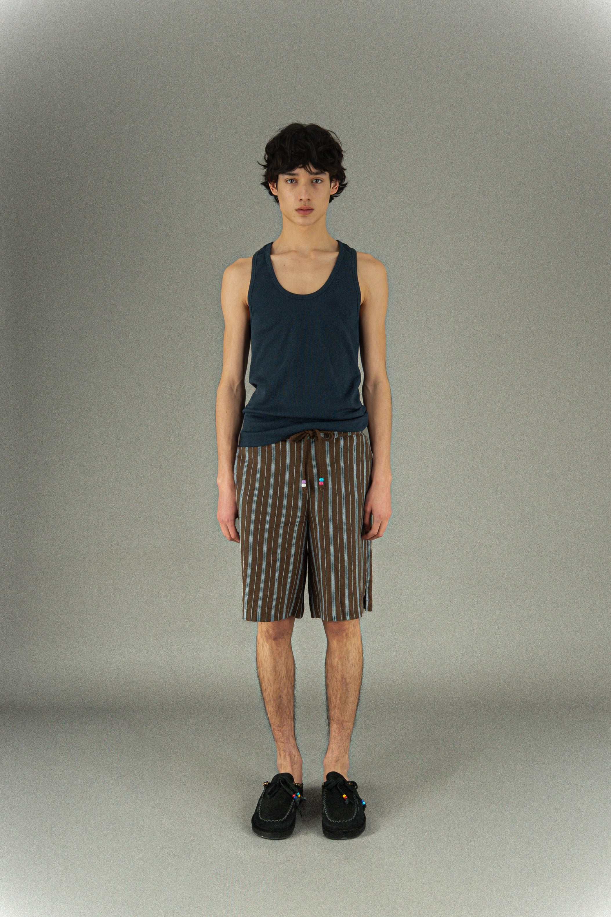 Embroidered Linen Shorts
