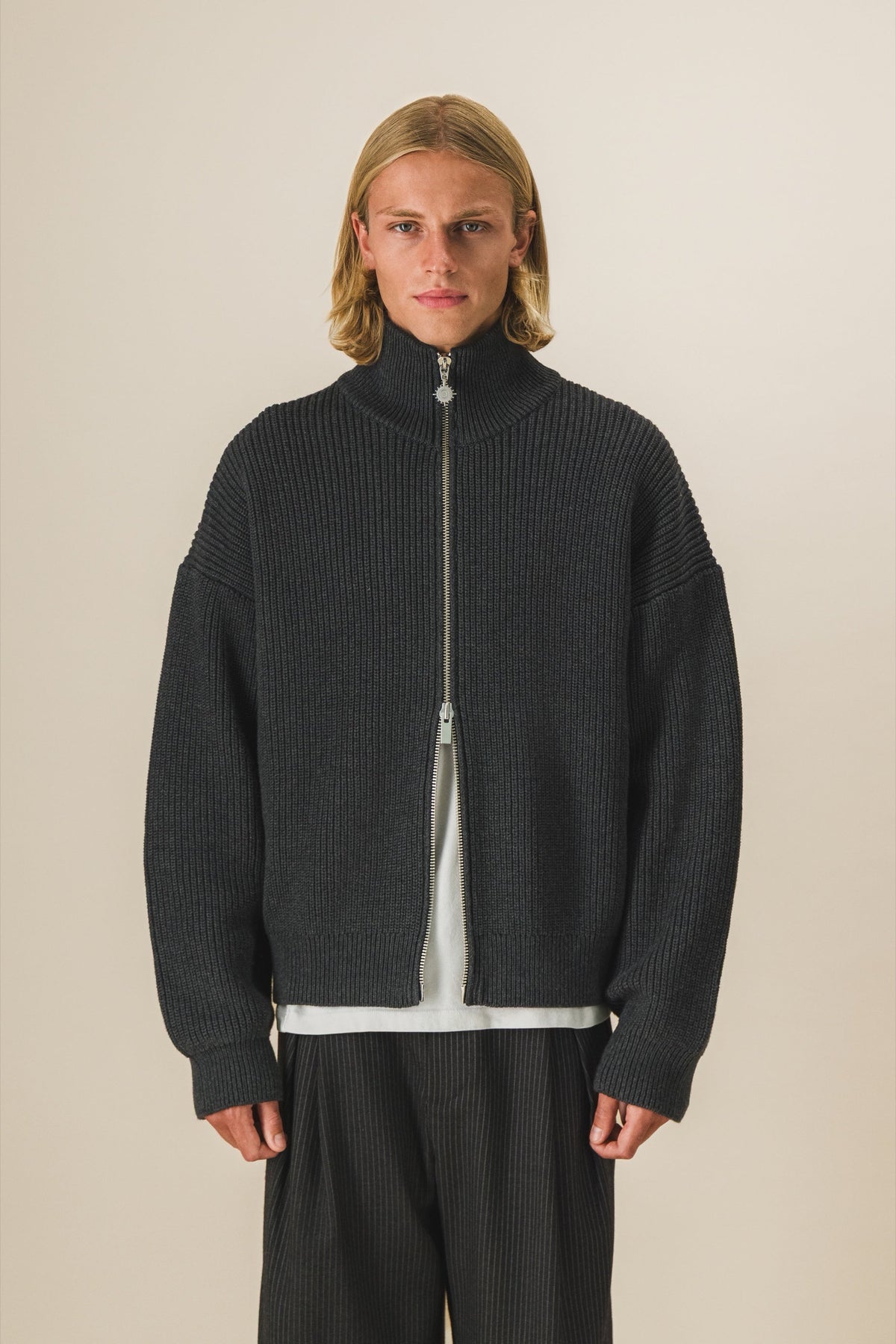 Gilet zippé en maille