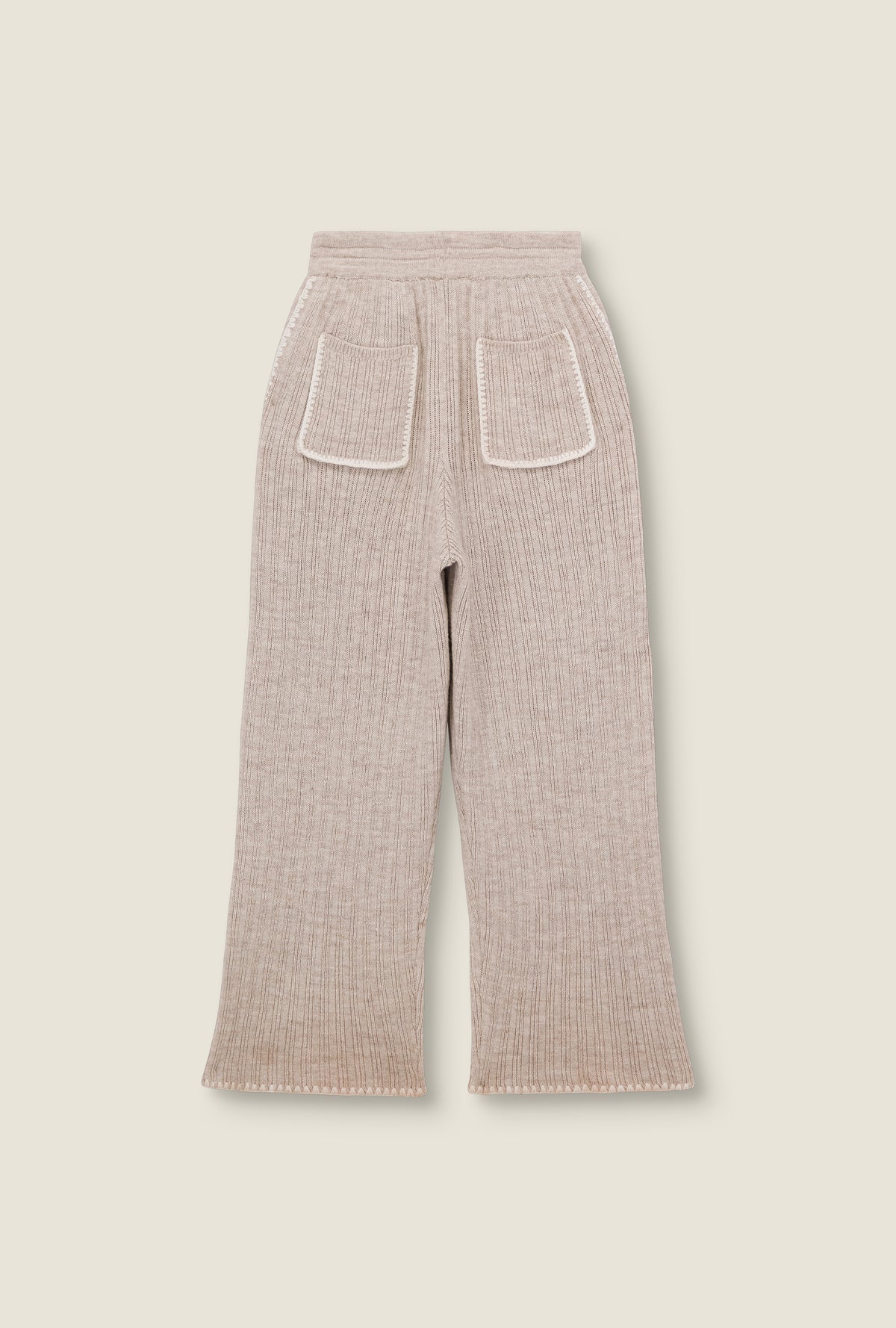 Pantalon en maille feston