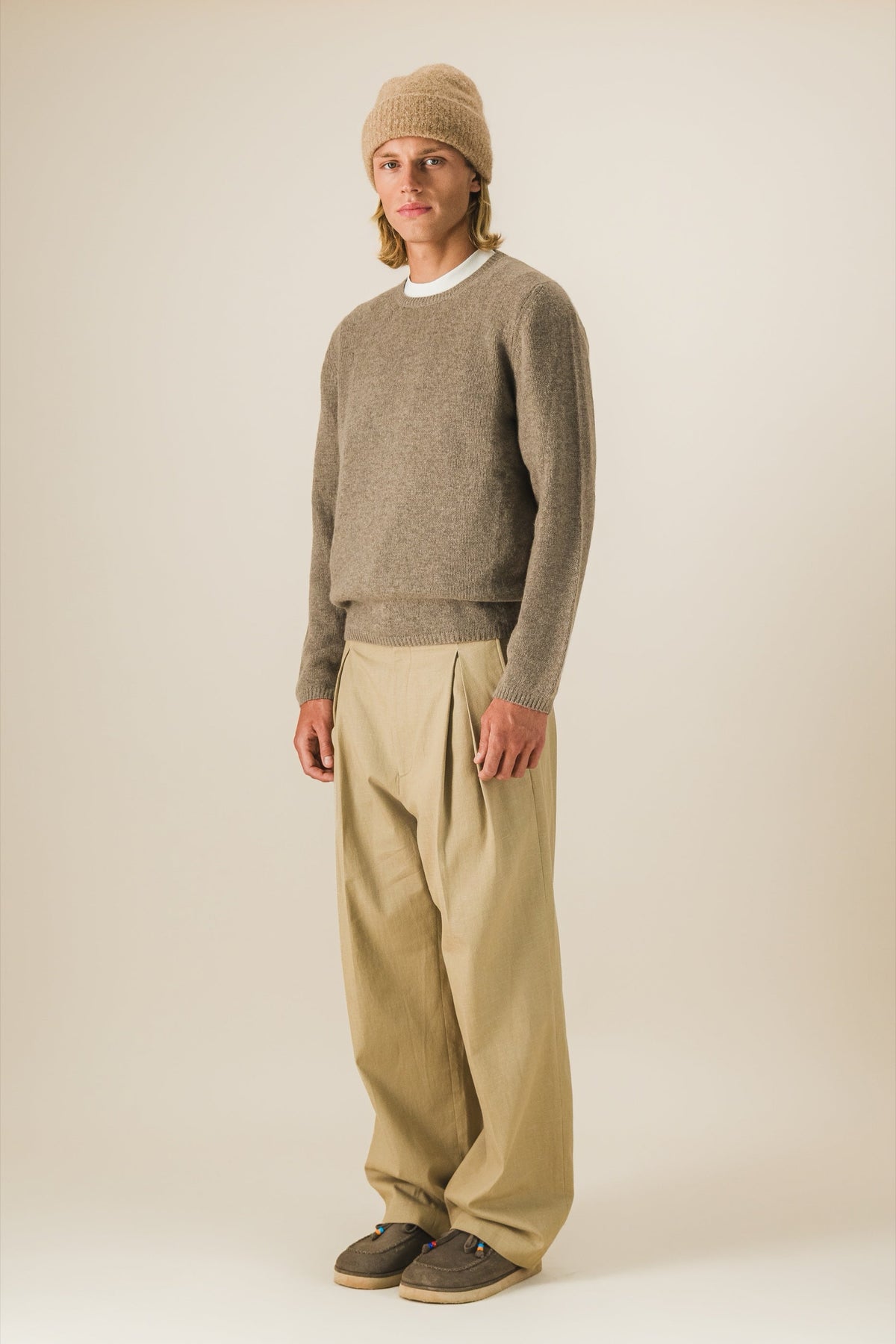 Pull col rond laine et cachemire