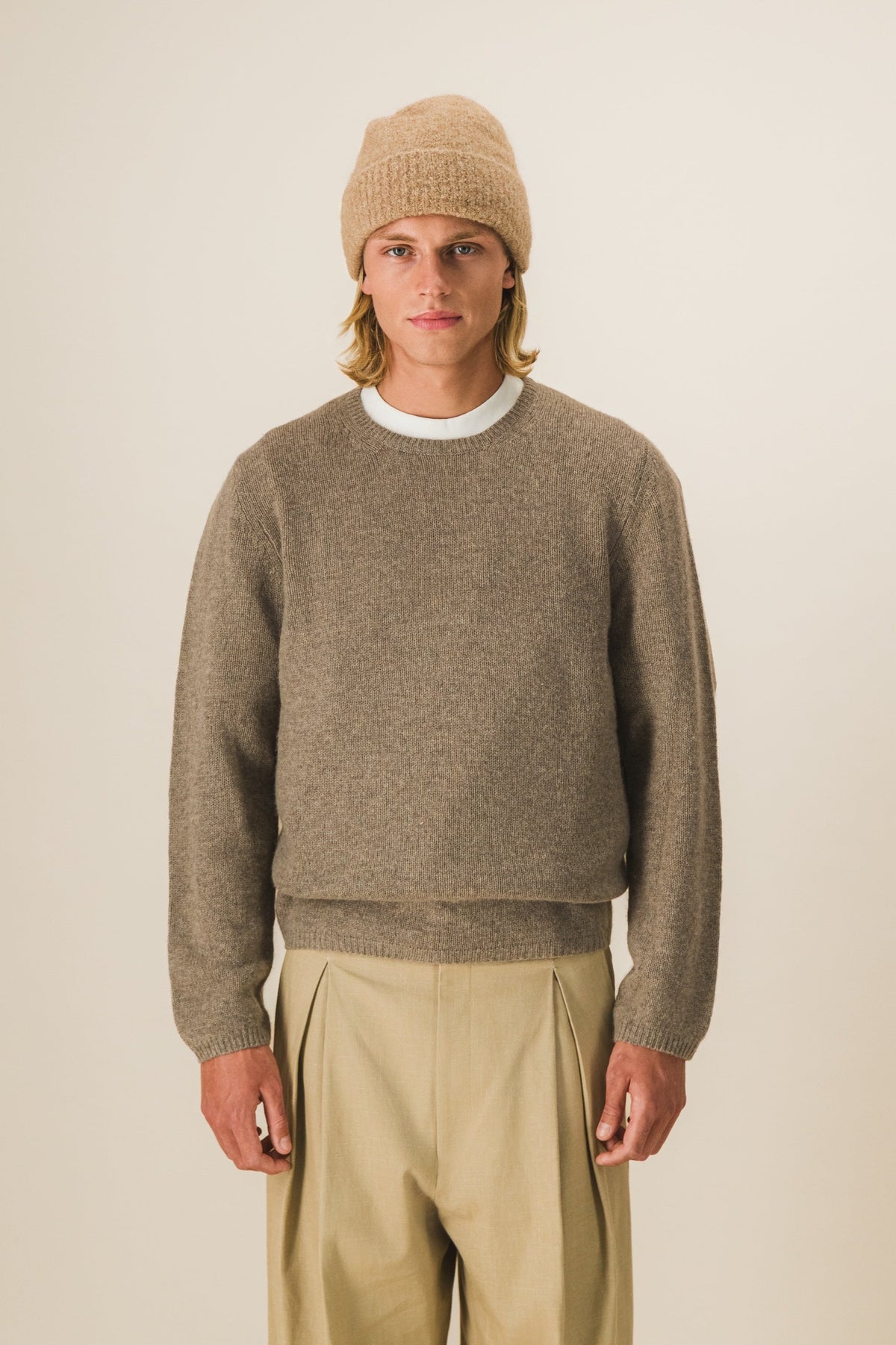 Pull col rond laine et cachemire