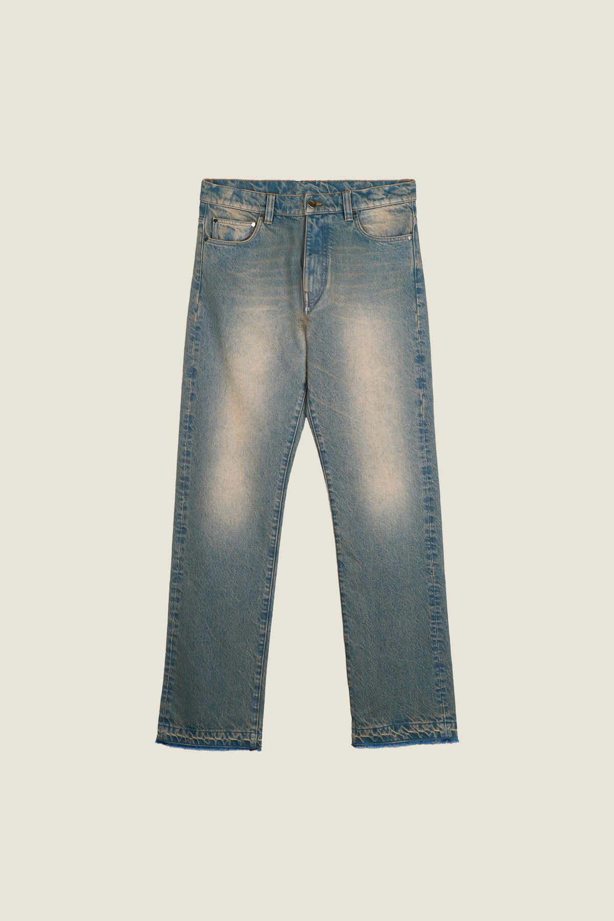 Gerade geschnittene Jeans aus gewaschenem Denim