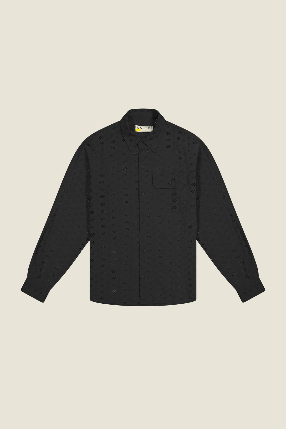 Chemise en drap broderie anglaise