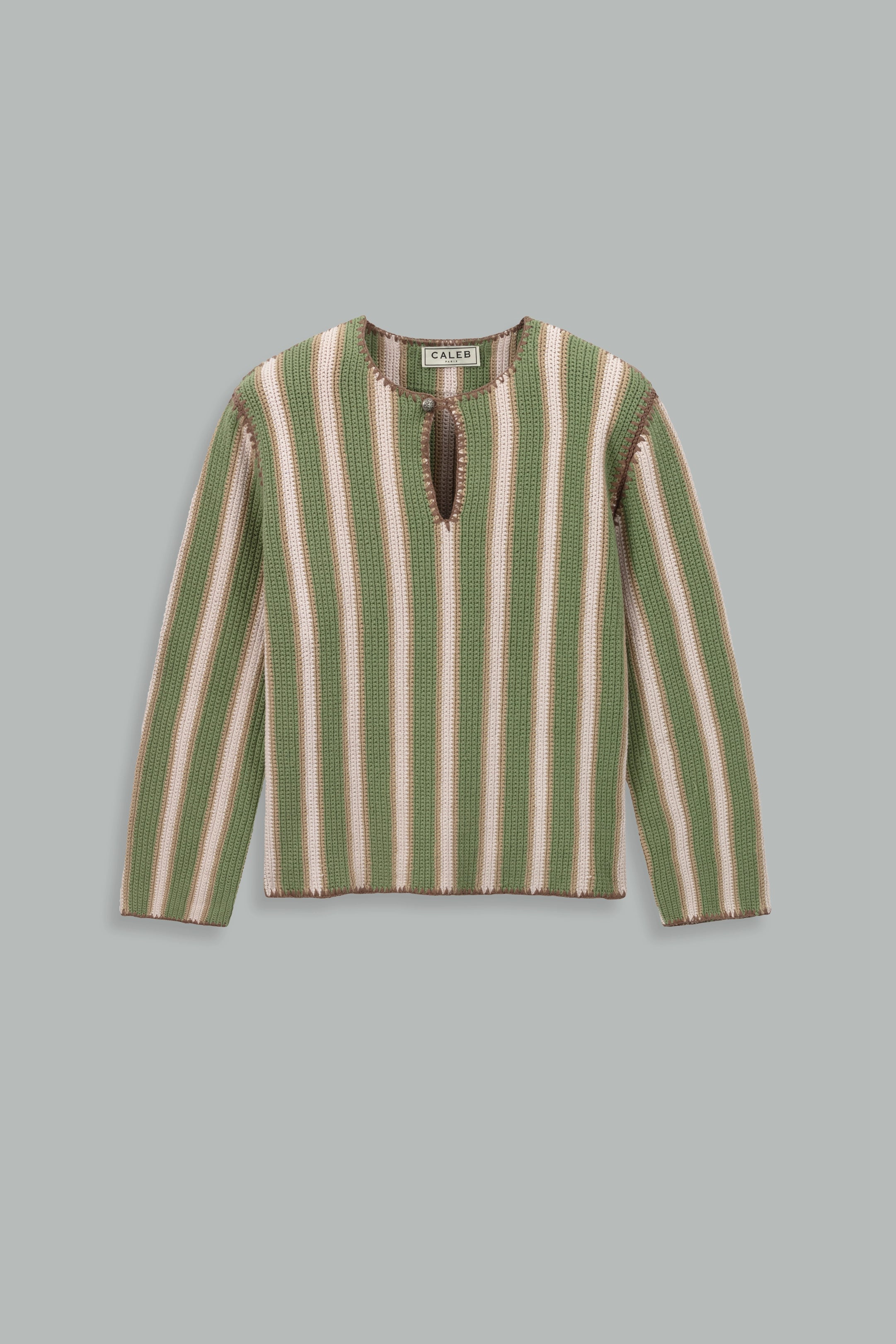 Button-down collar top