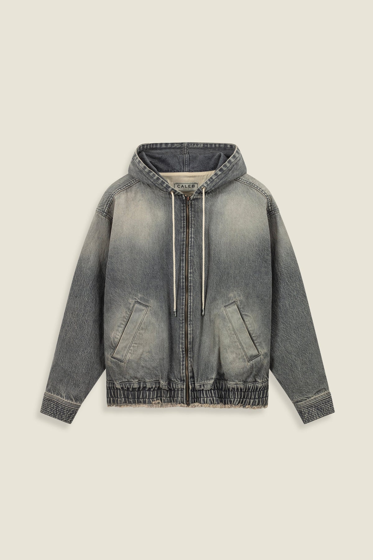 Denim-Kapuzenpullover
