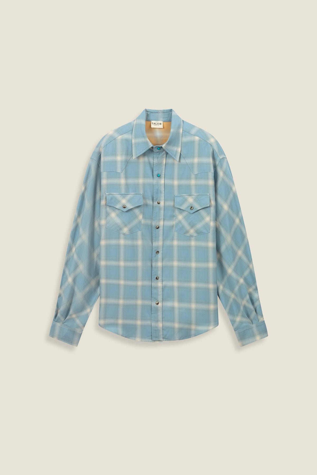 Chemise western à détails contrastés