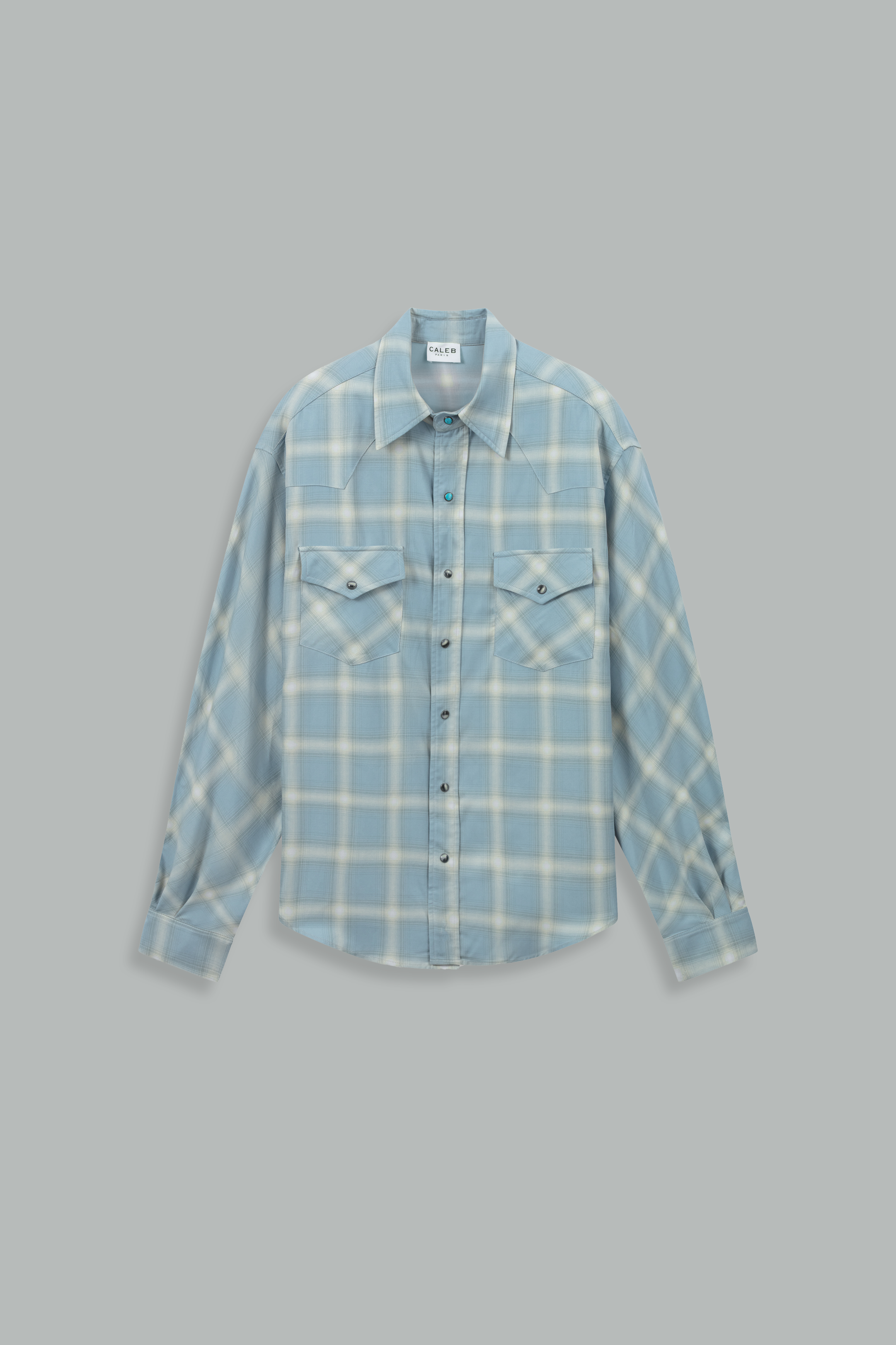 Chemise western à détails contrastés