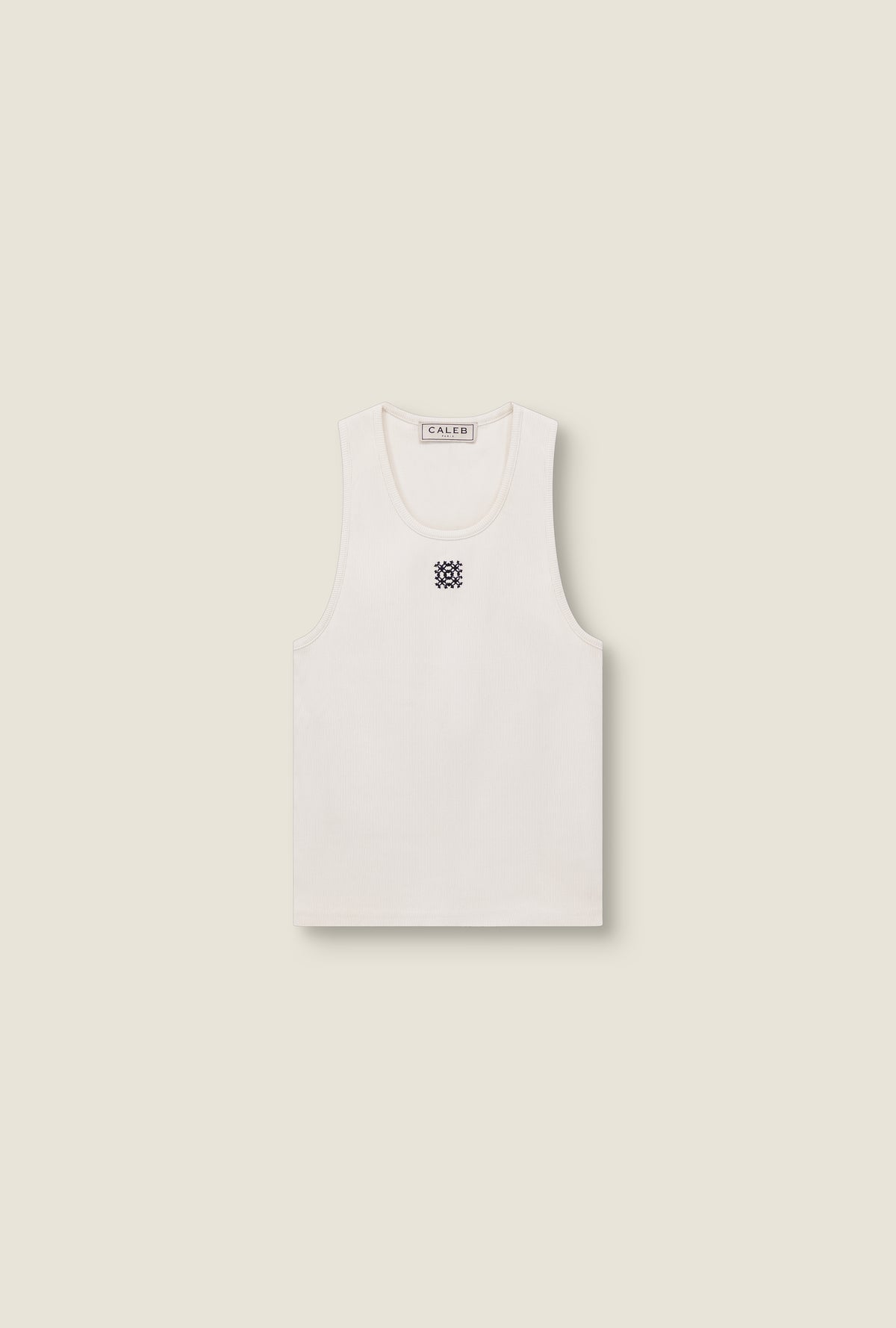 Tanktop mit Monogramm-Stickerei