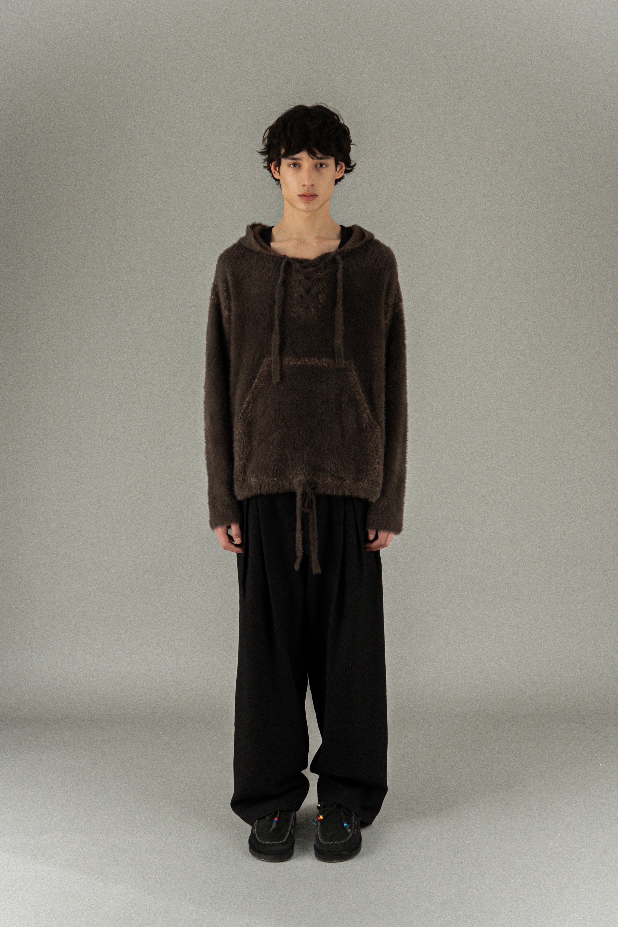 Hoodie maille mohair