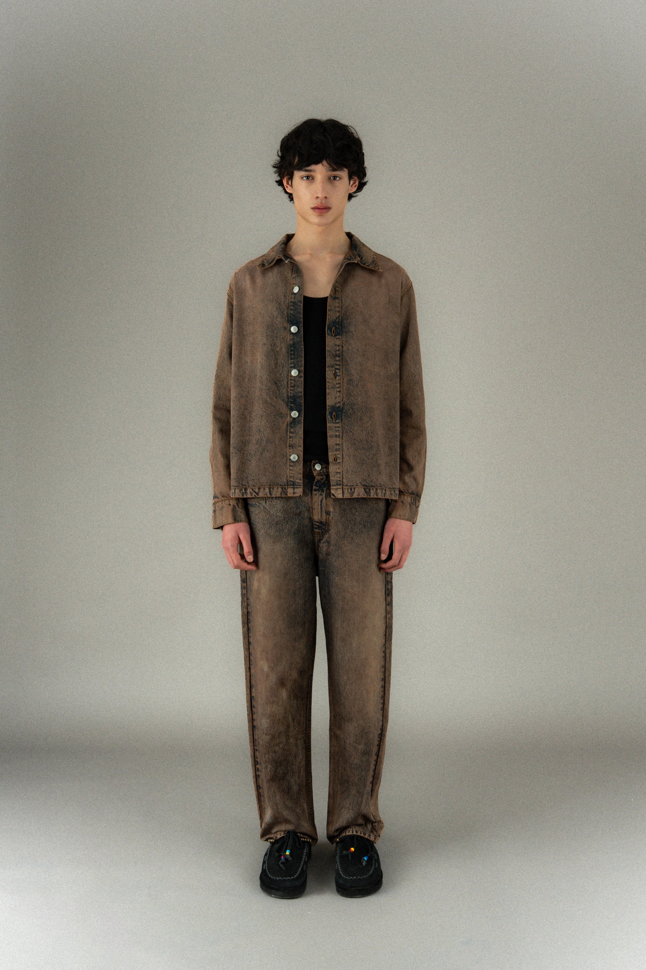 Veste en jean délavé
