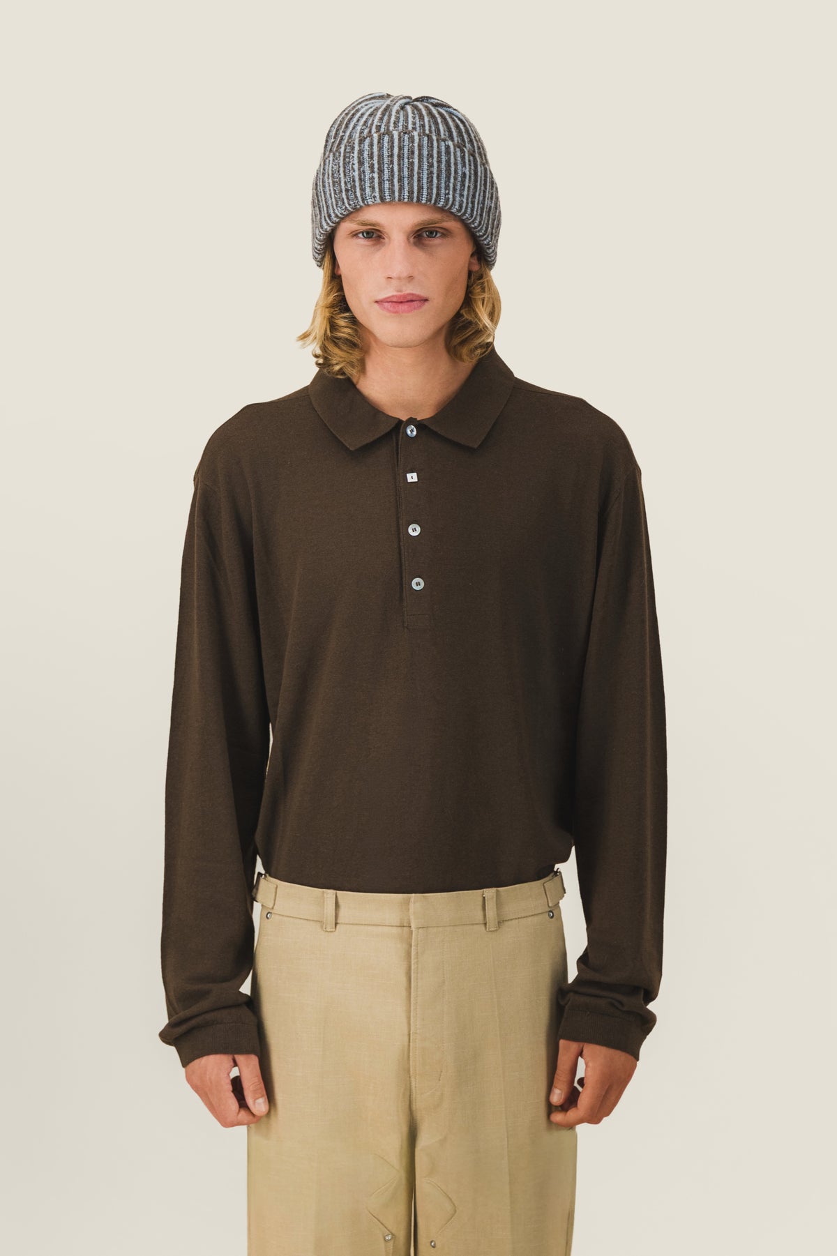Polo en laine et soie