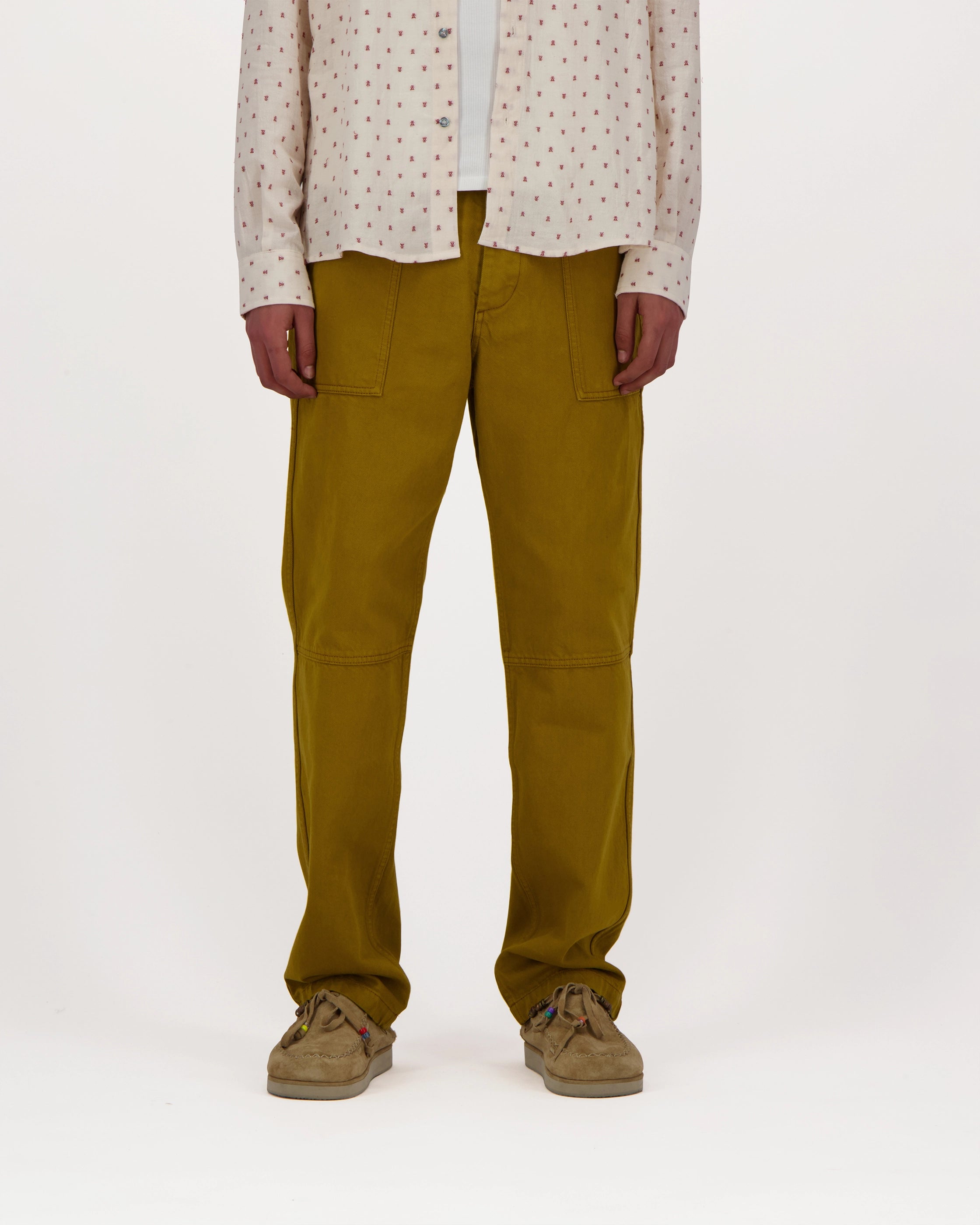 Worker-pant en twill avec Broderie et Patch