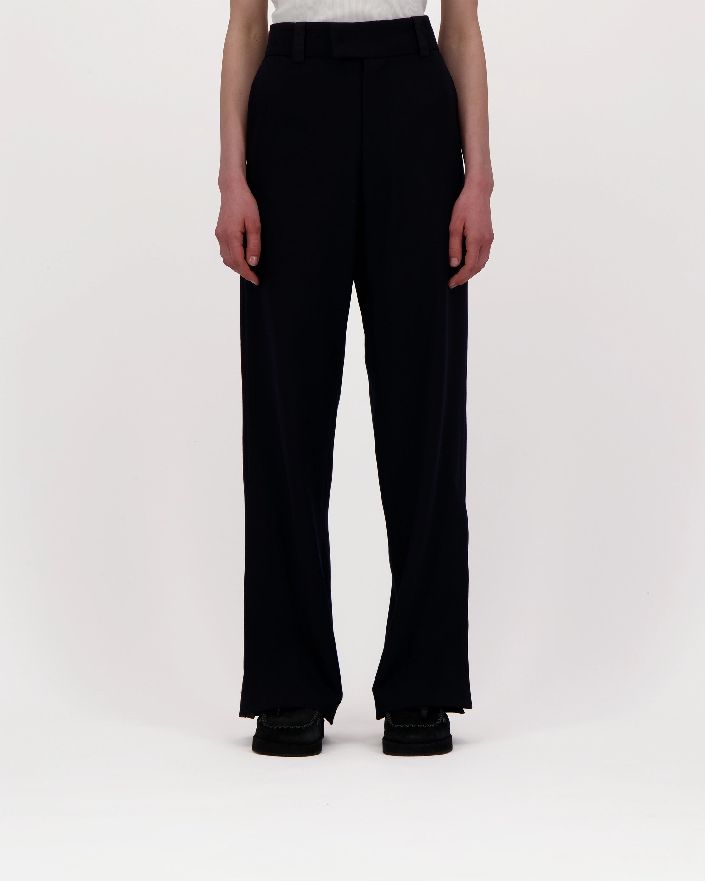 Pantalon en drap de laine japonaise