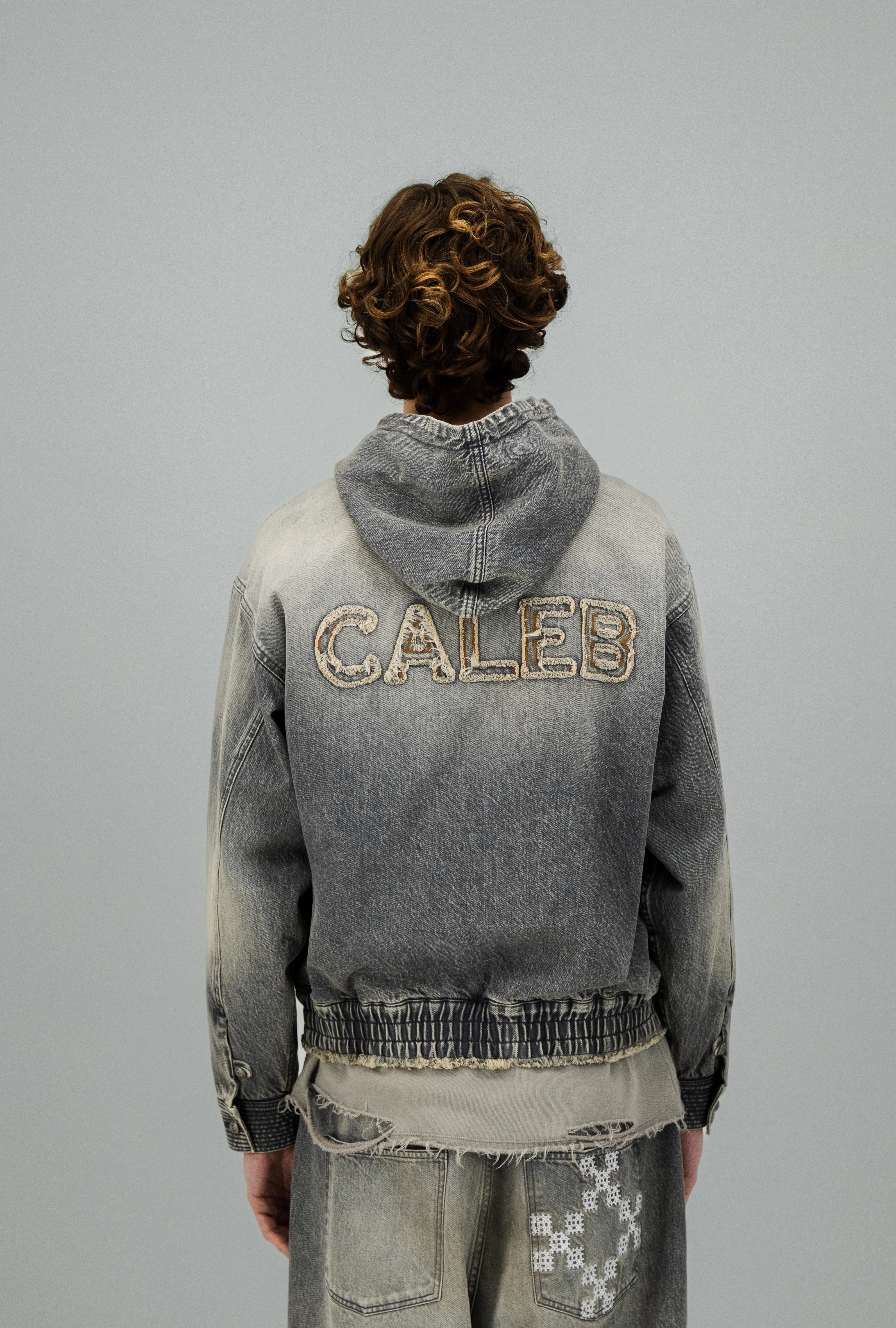 Sweat à capuche en denim