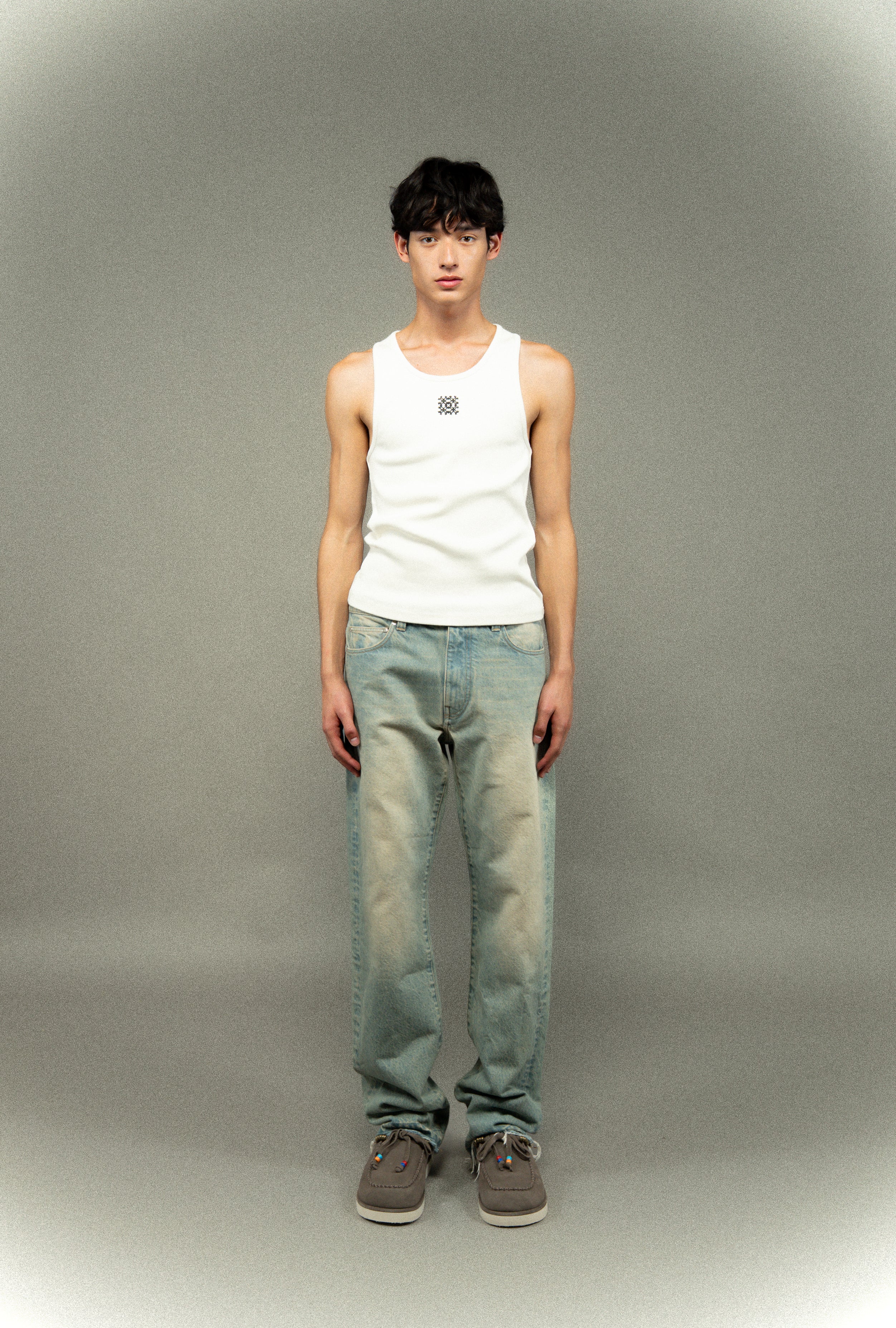 Tank top broderie monogramme