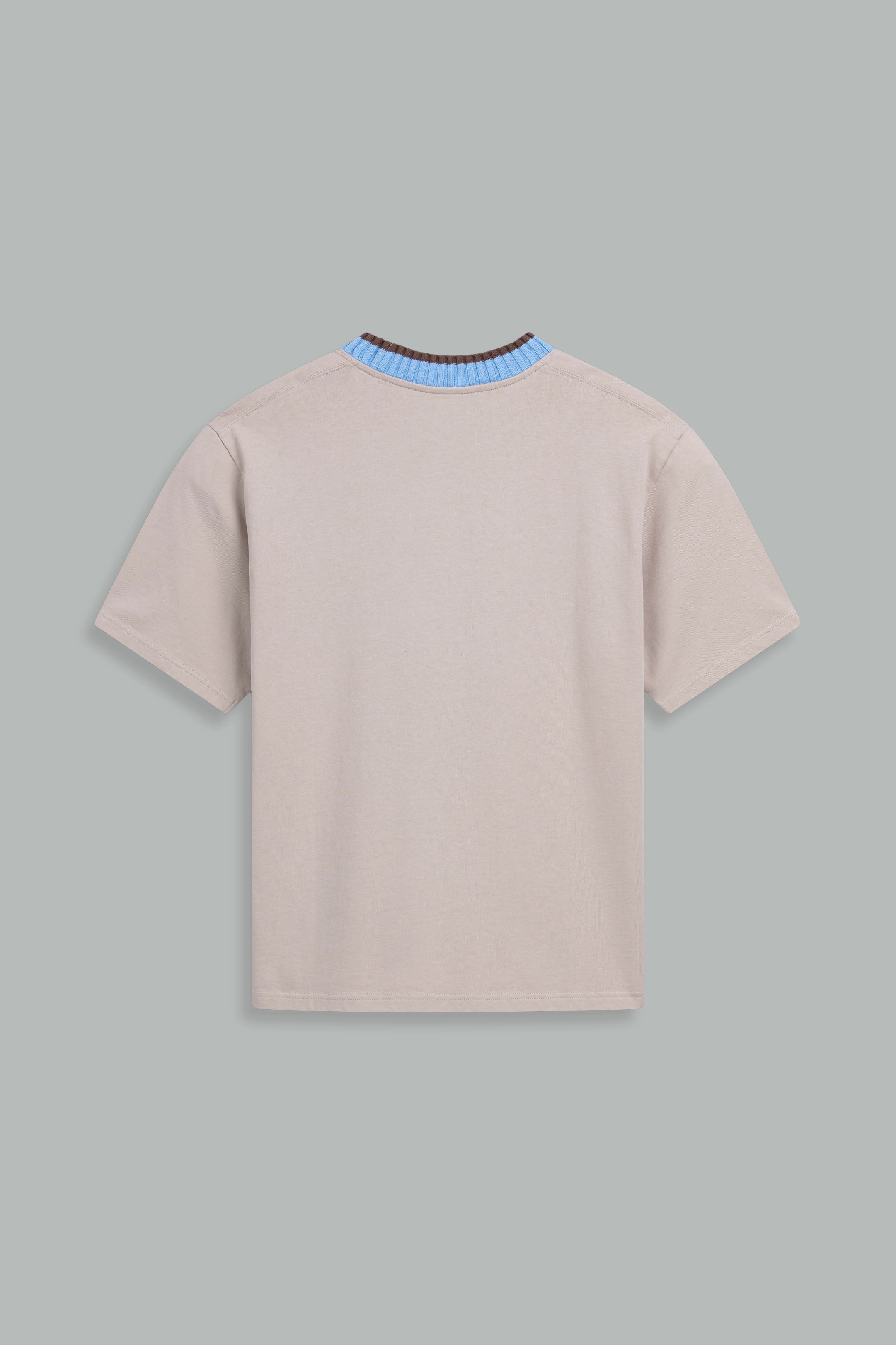 T-shirt en jersey côtelé style Varsity