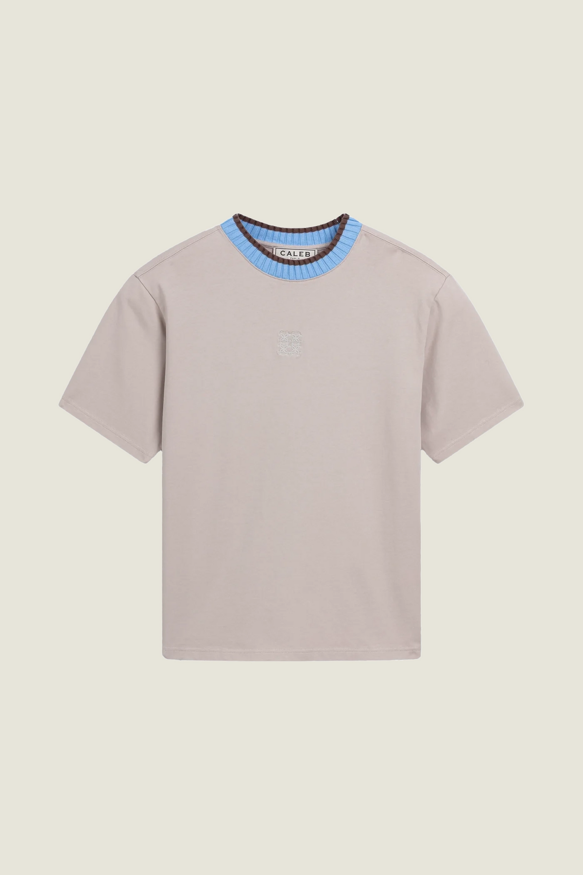 T-shirt en jersey côtelé style Varsity