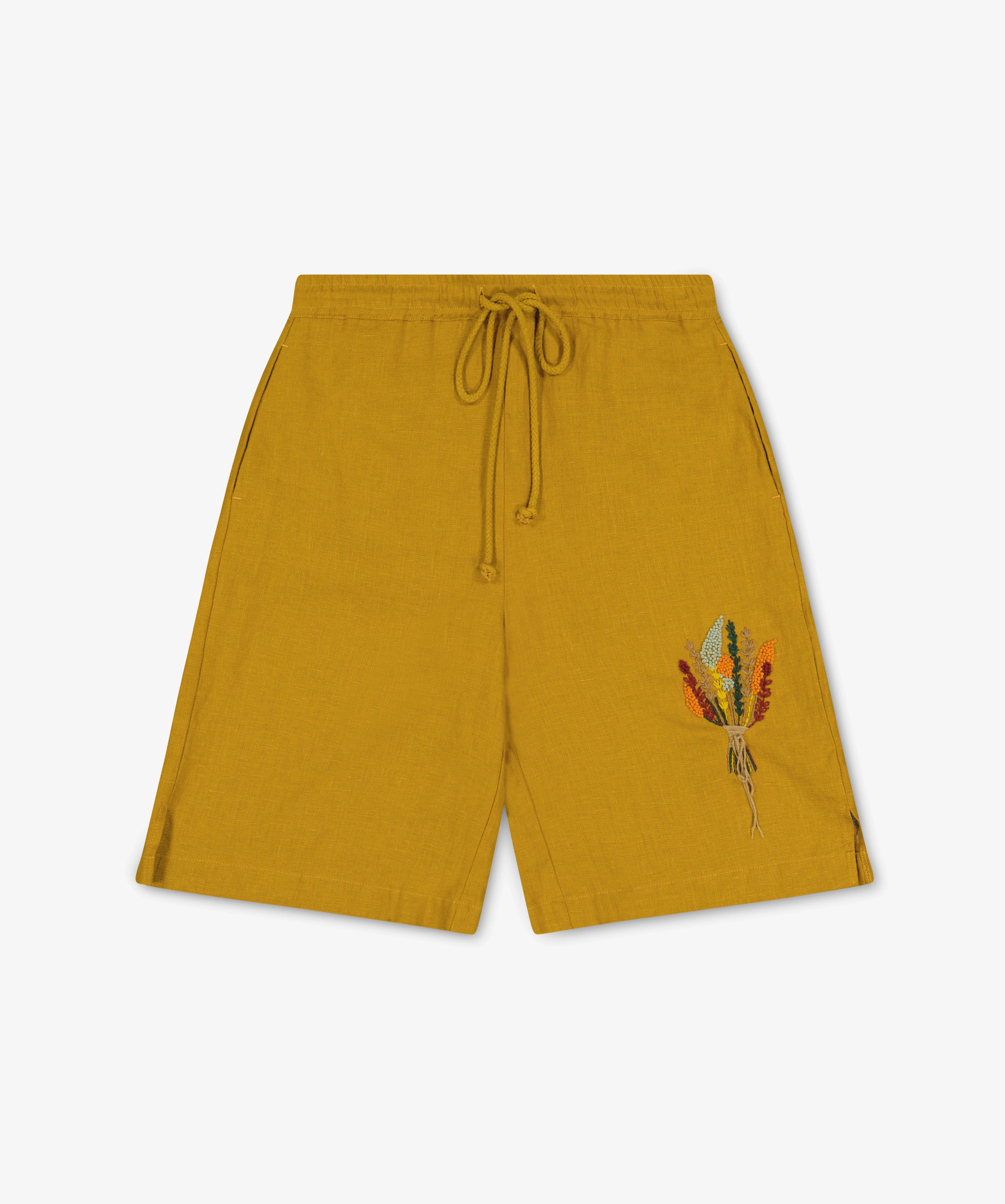 Short brodé en Lin