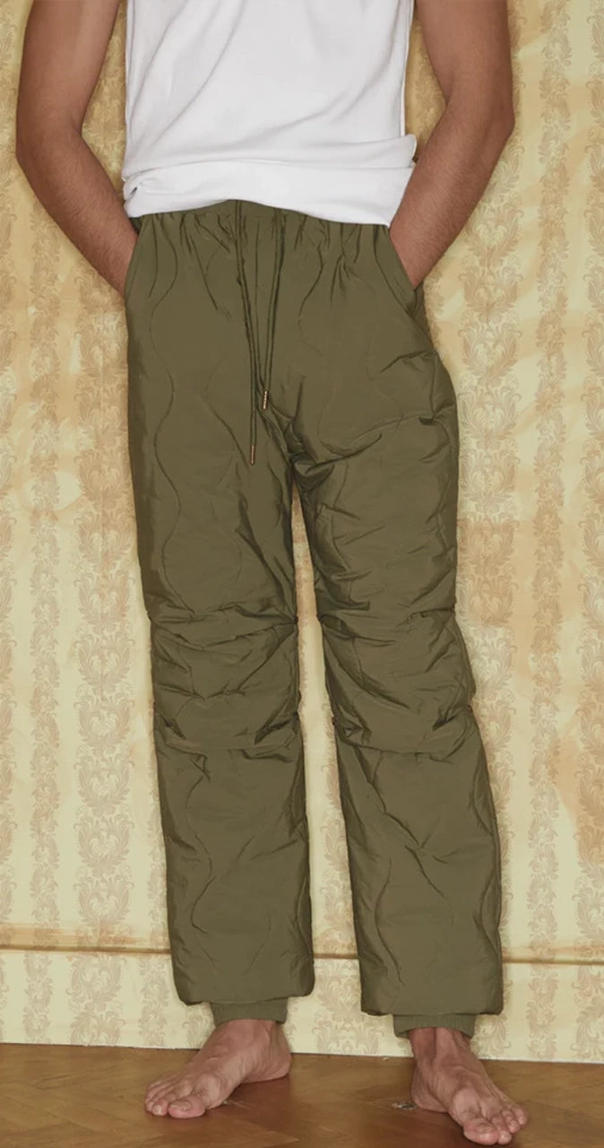 Pantalon matelassé Kaki