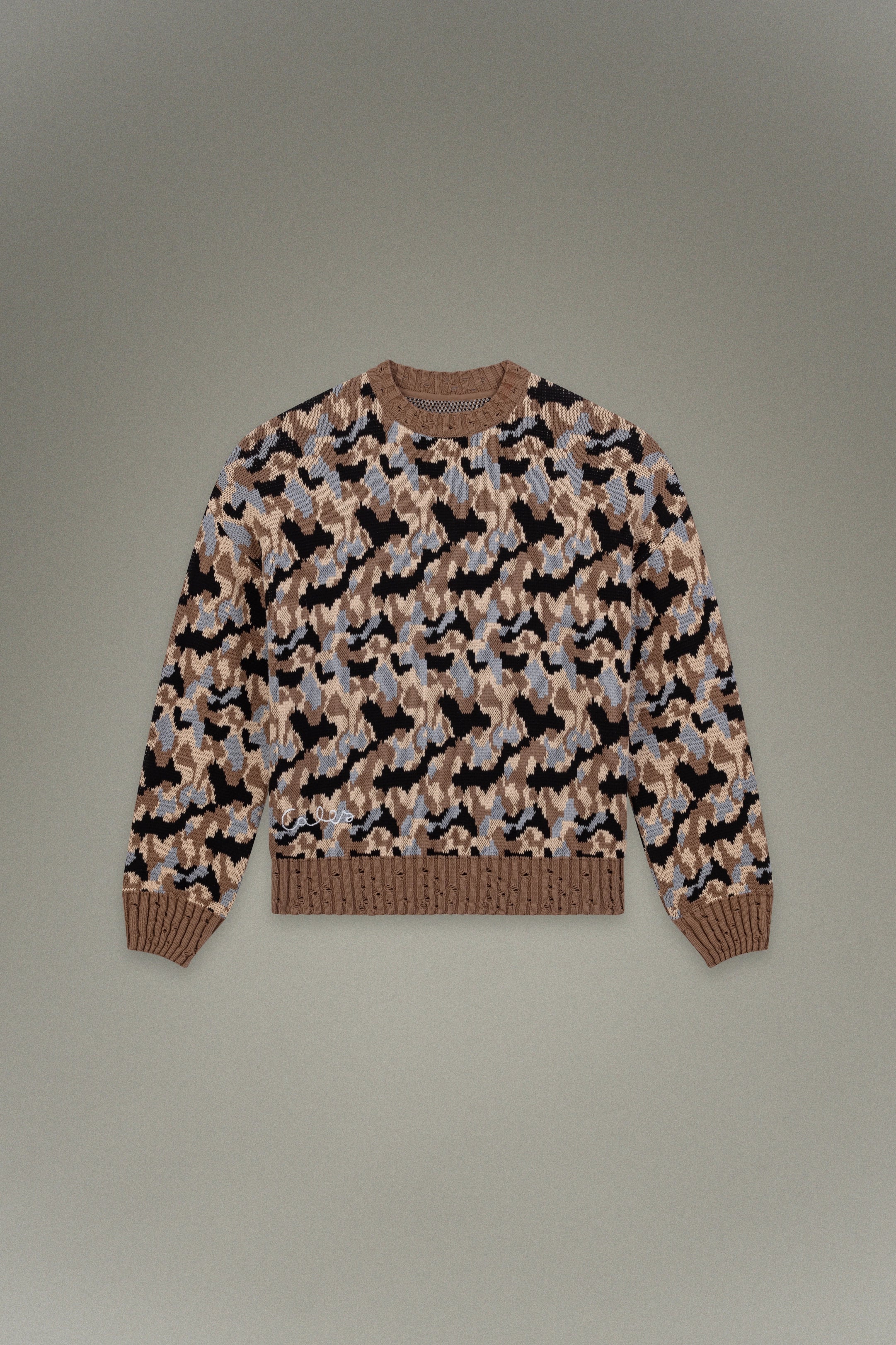 Strickpullover mit Stickerei