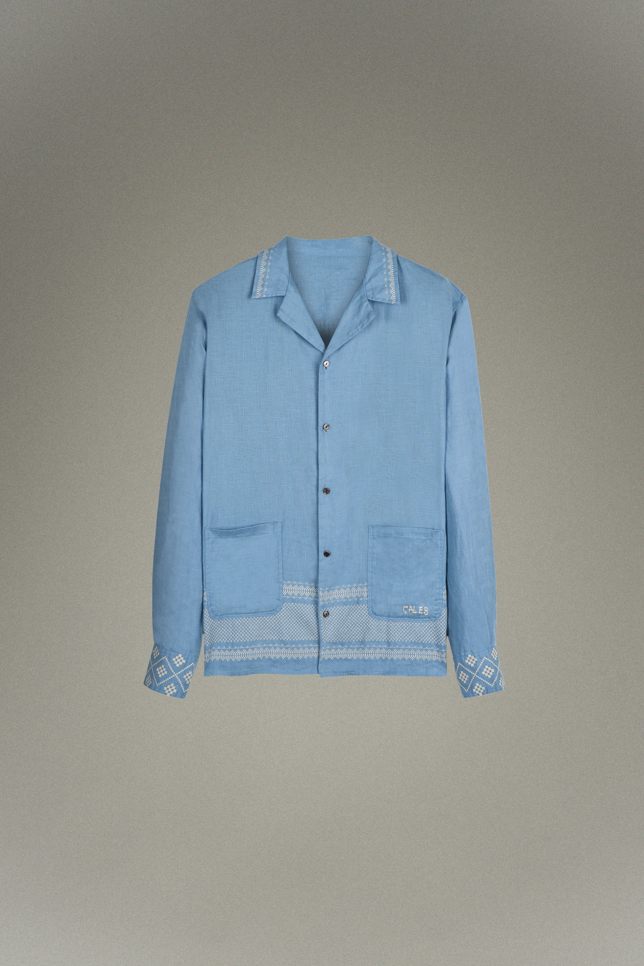 Linen shirt with embroidery