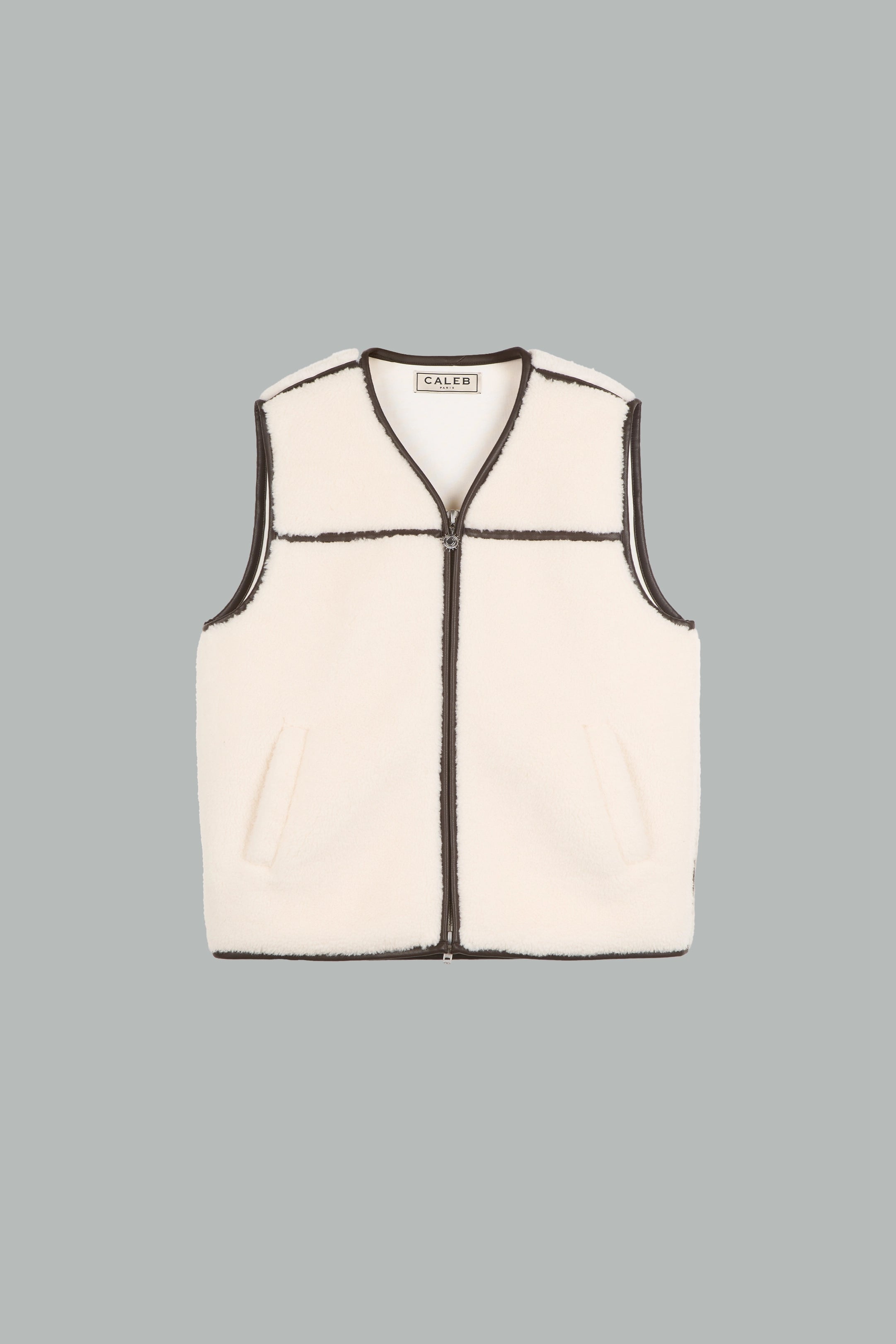 Veste sans manche zippée en polaire