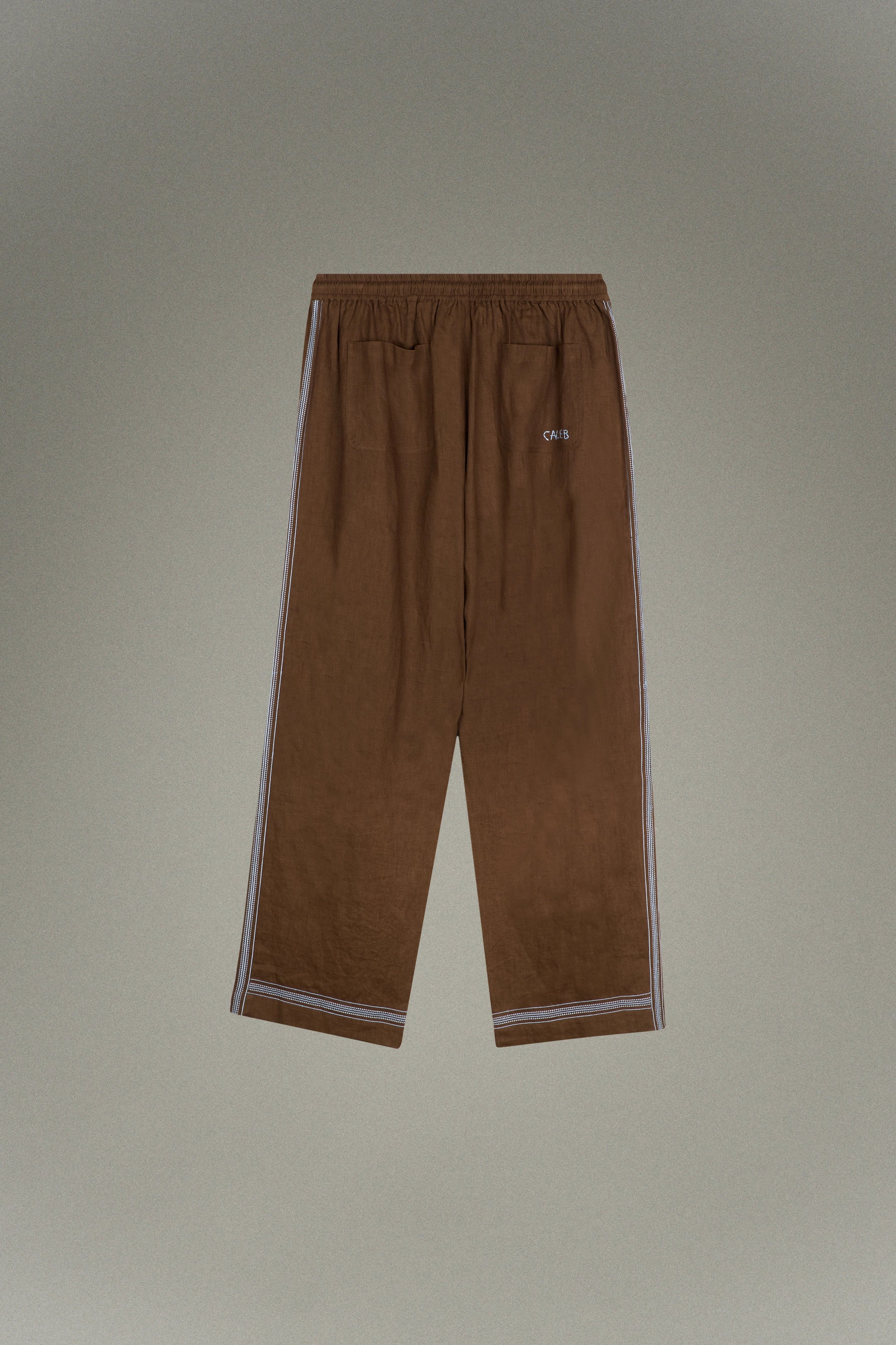 Pantalon brodé en Lin