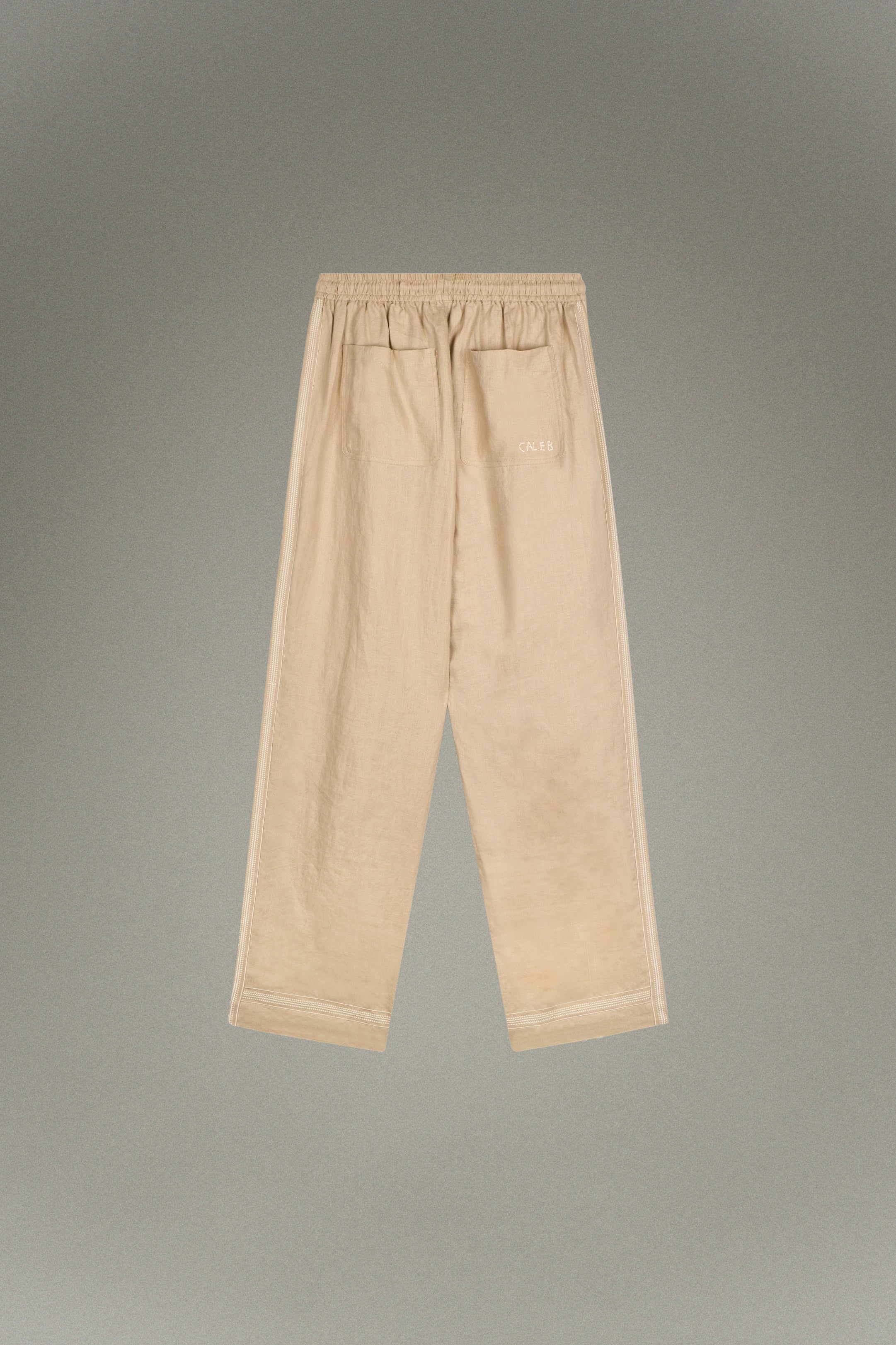 Pantalon brodé en Lin