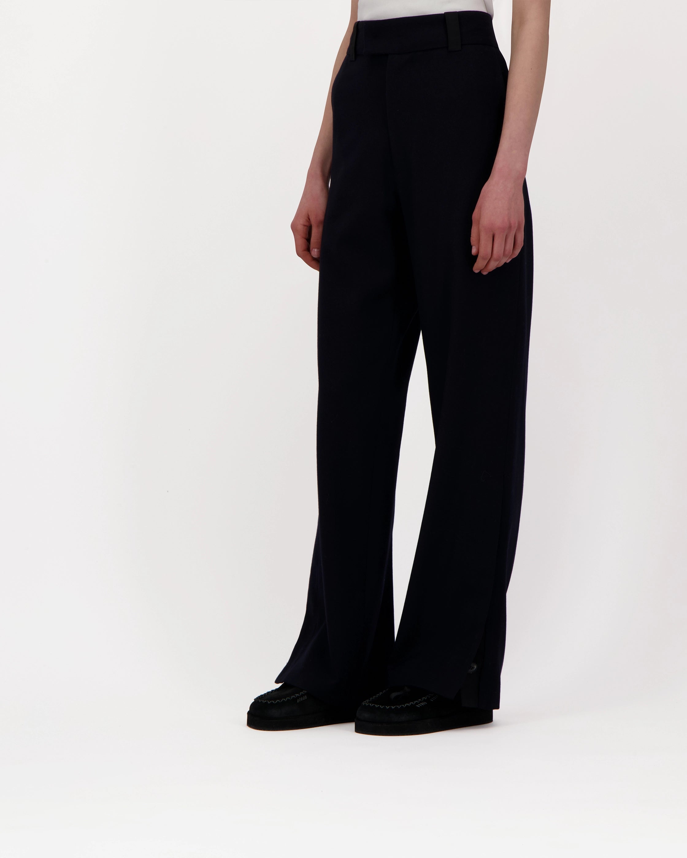 Pantalon en drap de laine japonaise