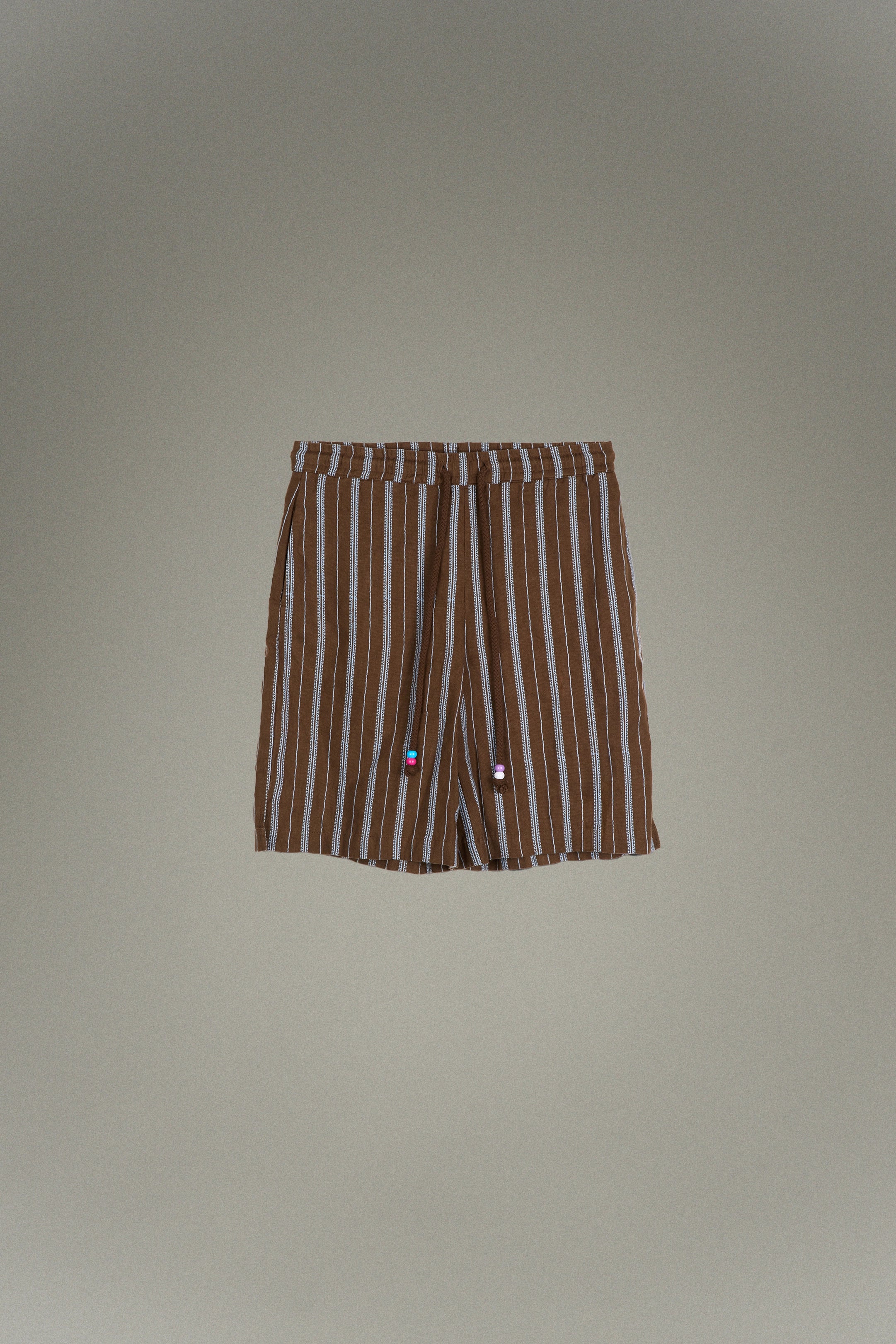 Embroidered Linen Shorts