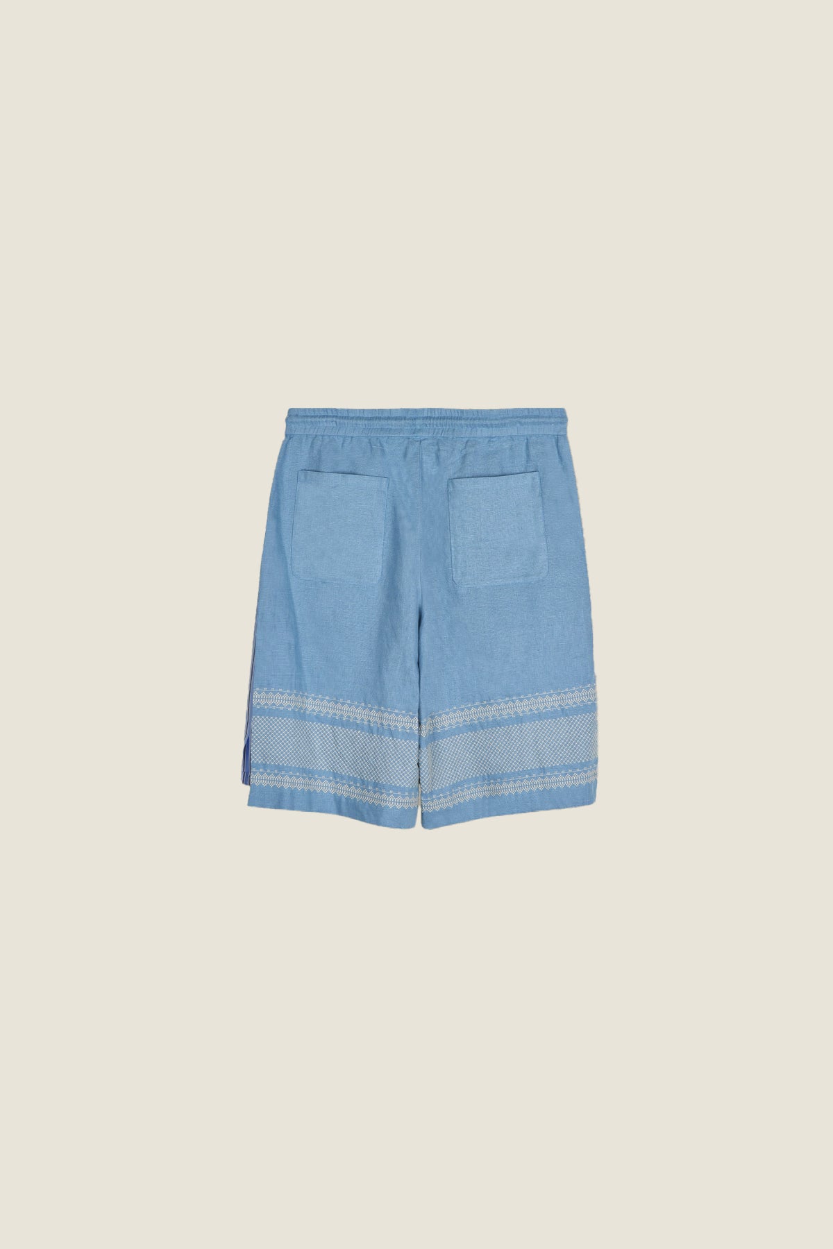 Short en lin avec broderie