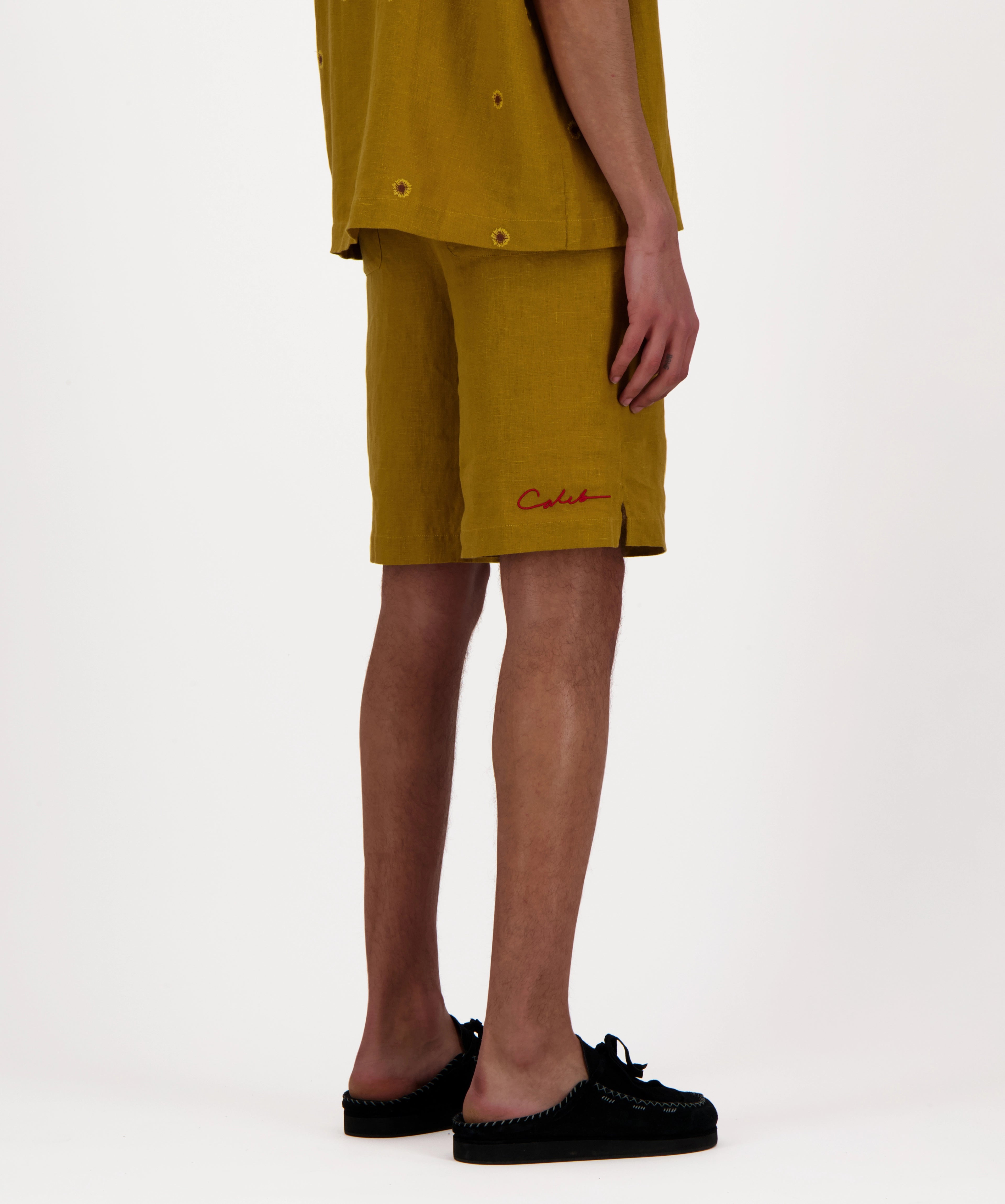 Short brodé en Lin