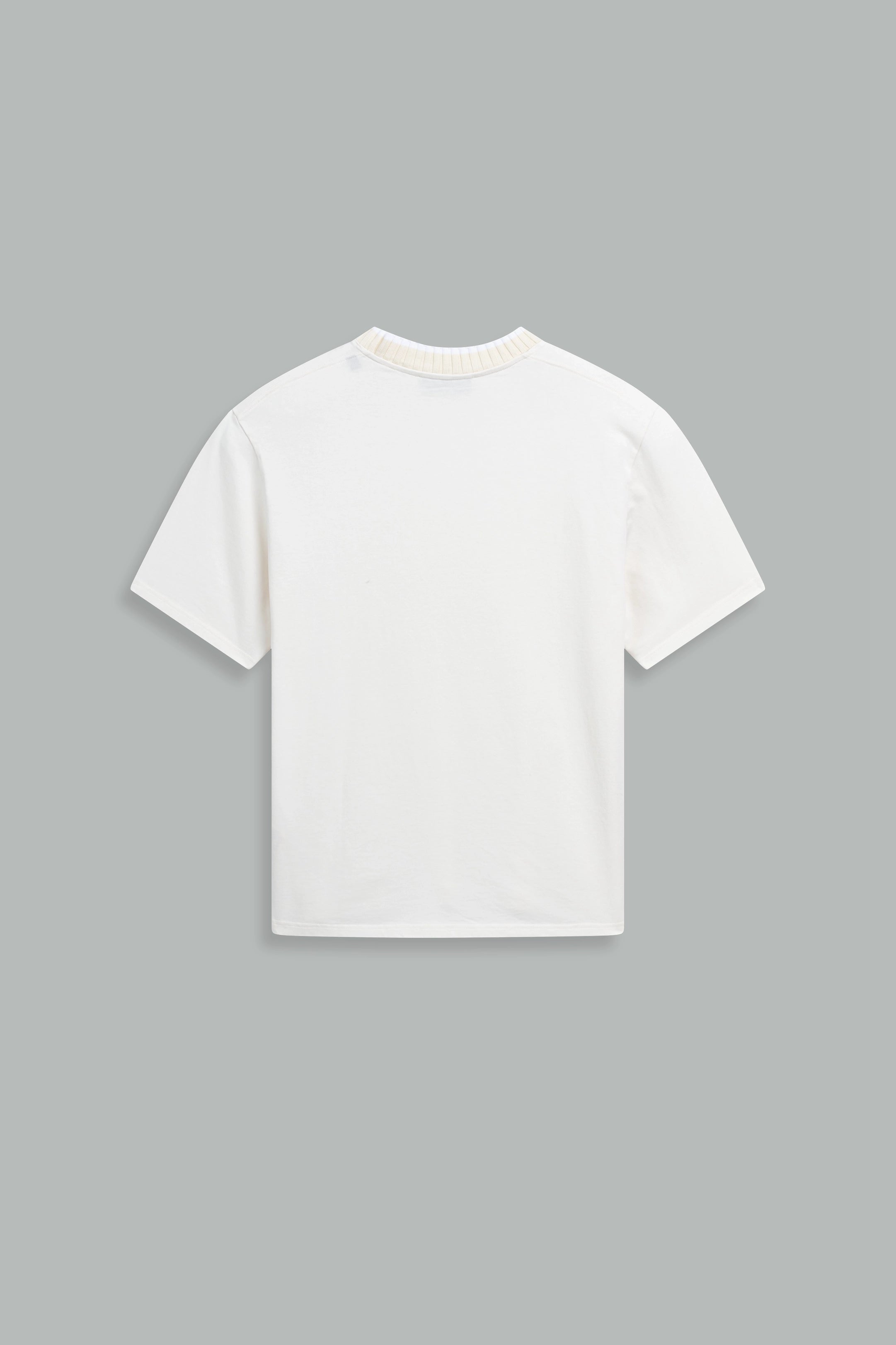 Varsity style ribbed jersey t-shirt