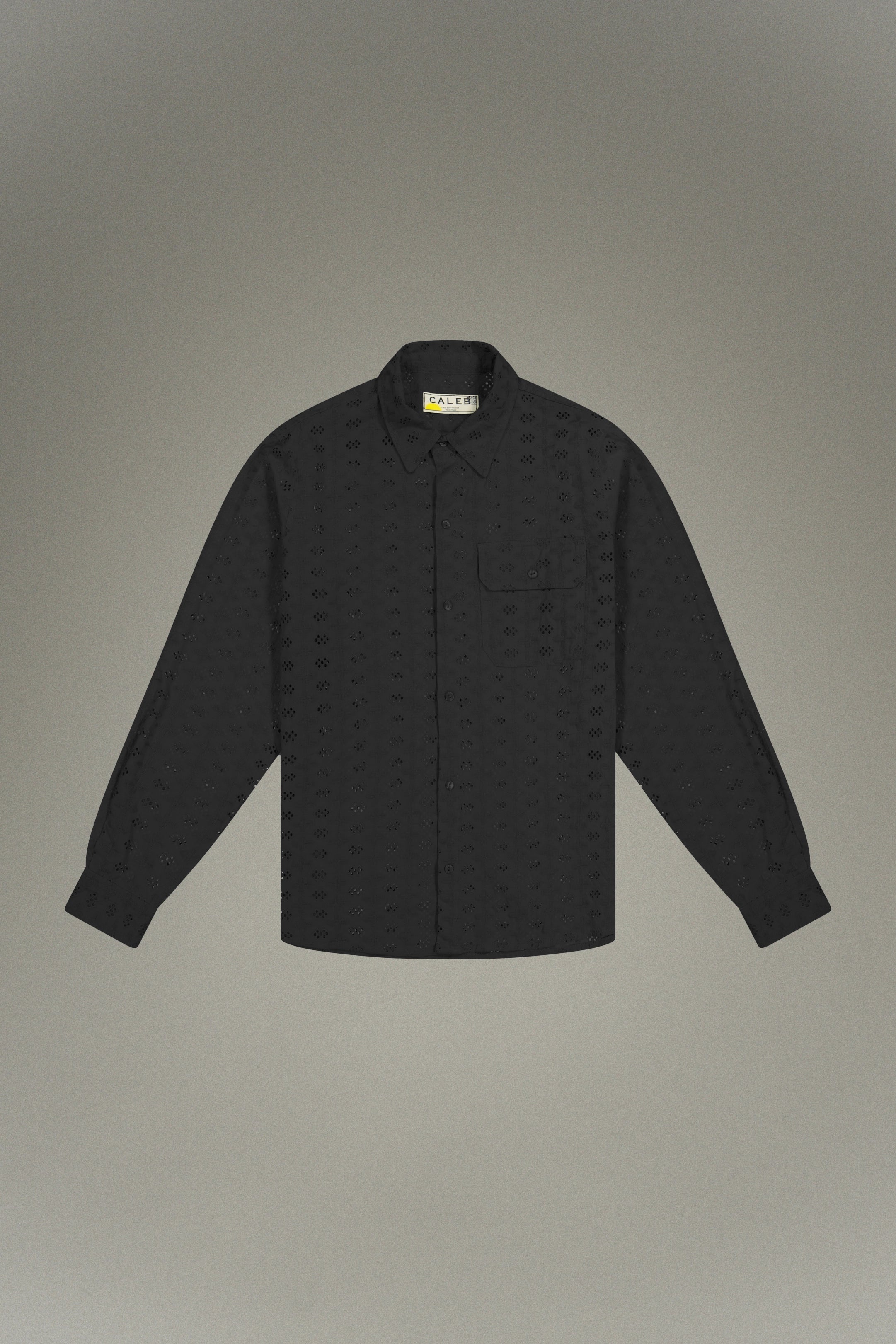 Chemise en drap broderie anglaise