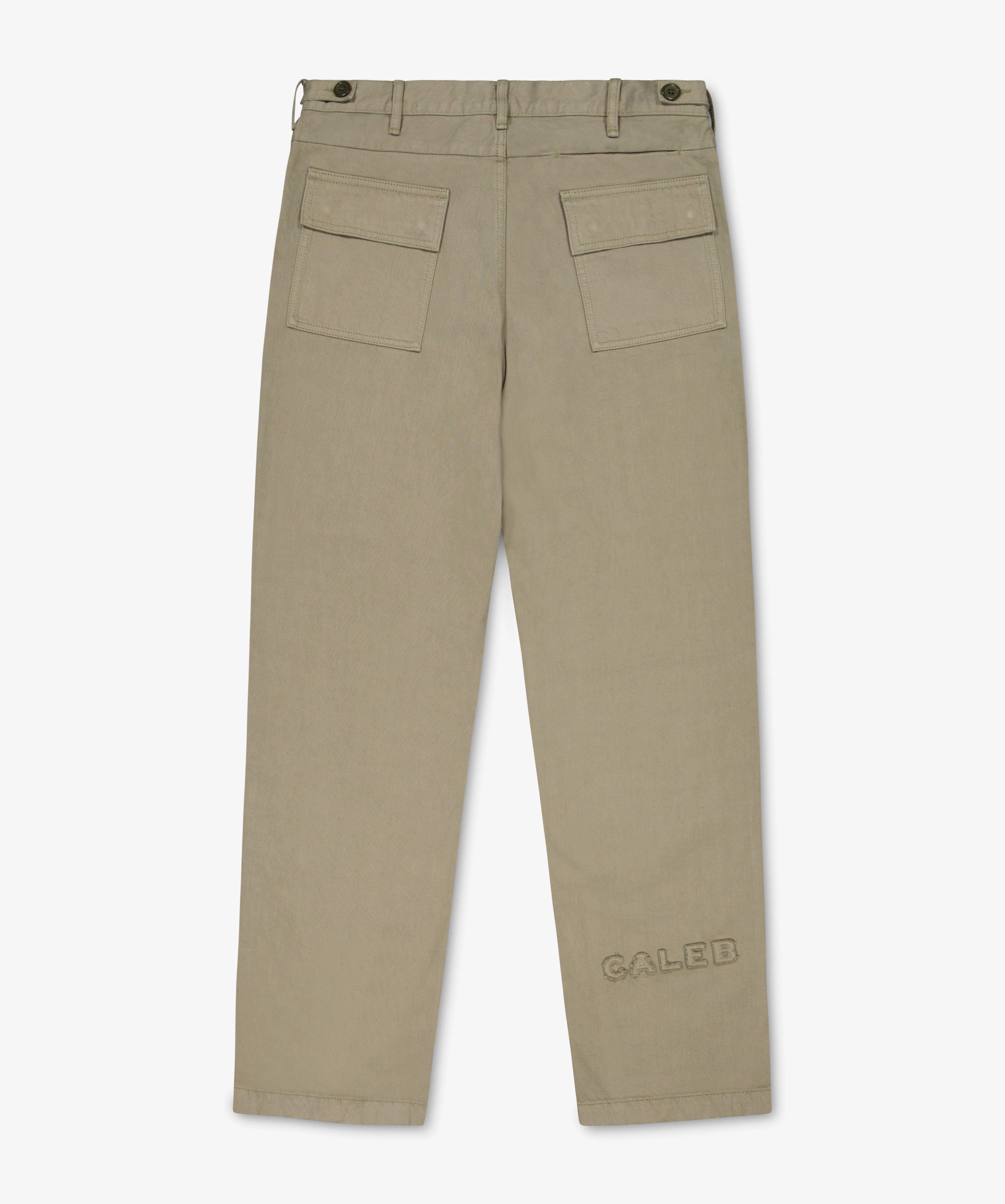 Twill-Arbeiterhose mit Stickerei und Patch