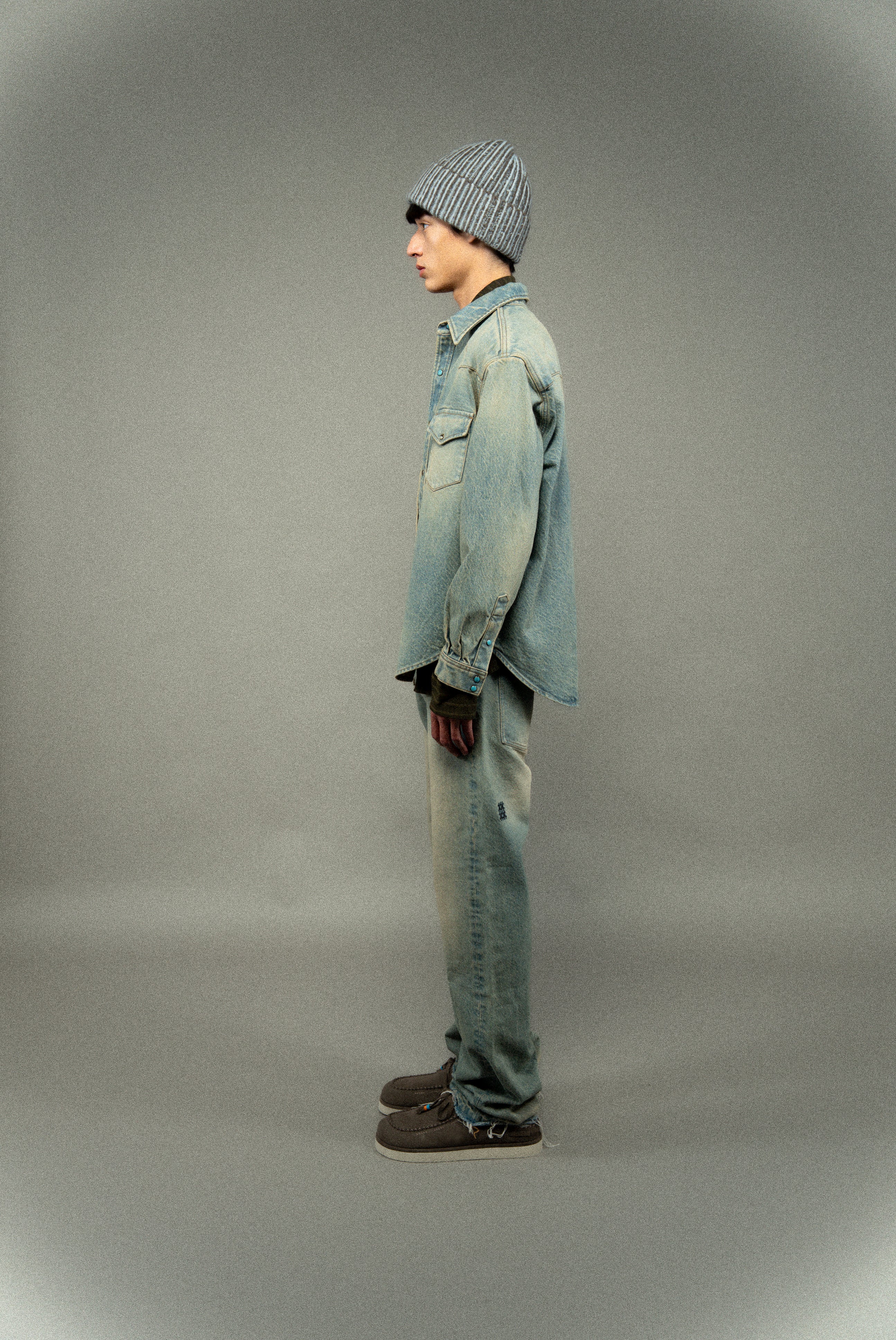 Chemise western en denim