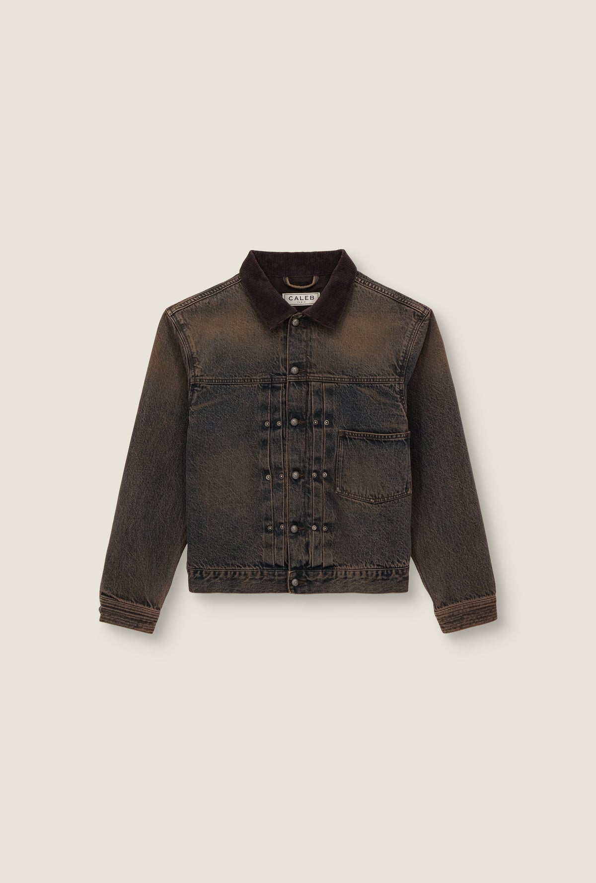Veste trucker à plis