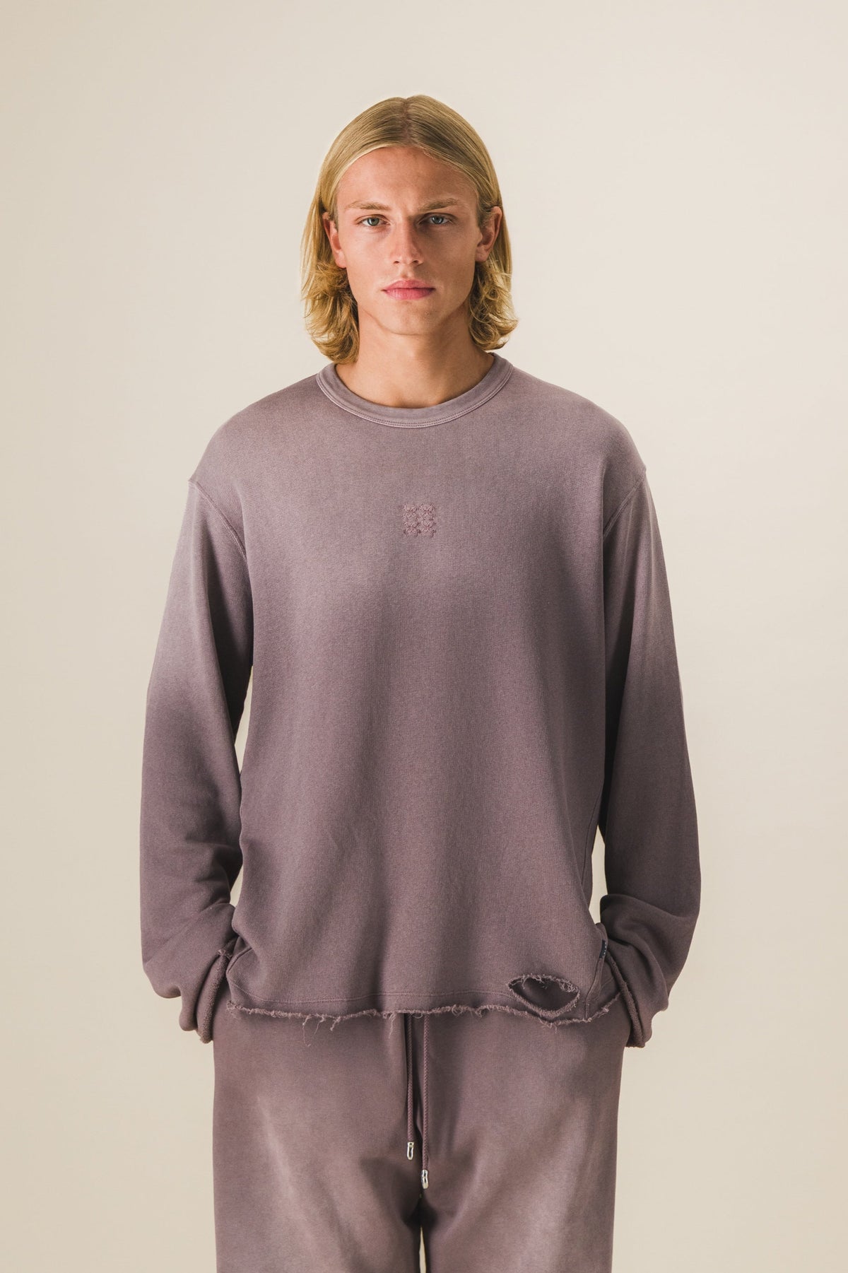 T-shirt manches longues bords francs