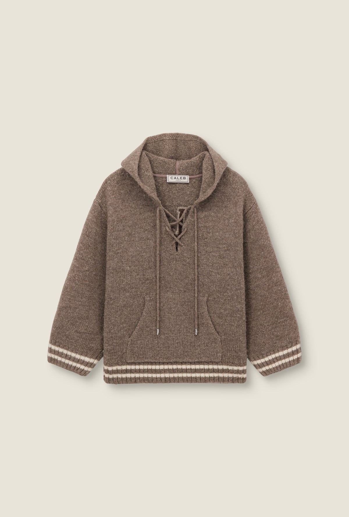 Hoodie en maille torsadée