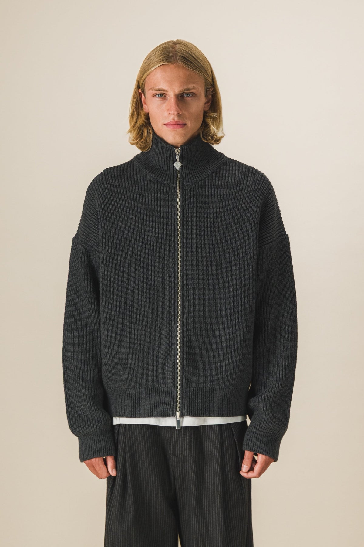 Gilet zippé en maille