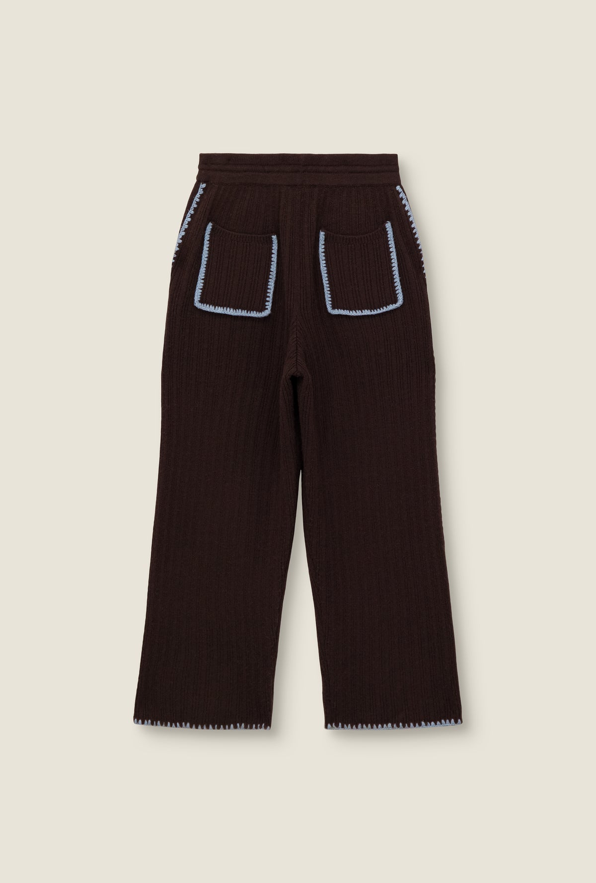 Pantalon en maille feston