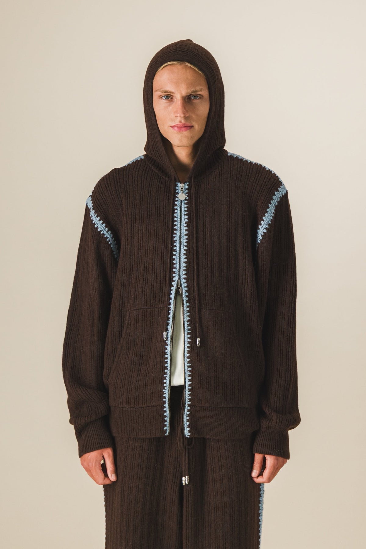 Gilet zippé feston