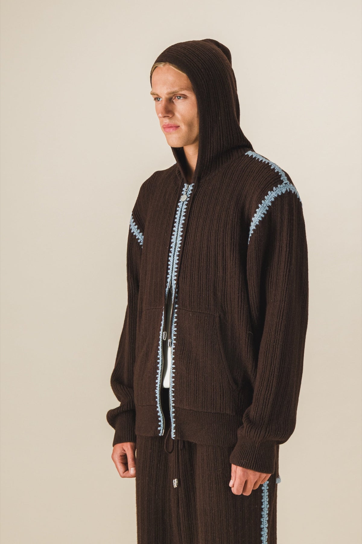 Gilet zippé feston