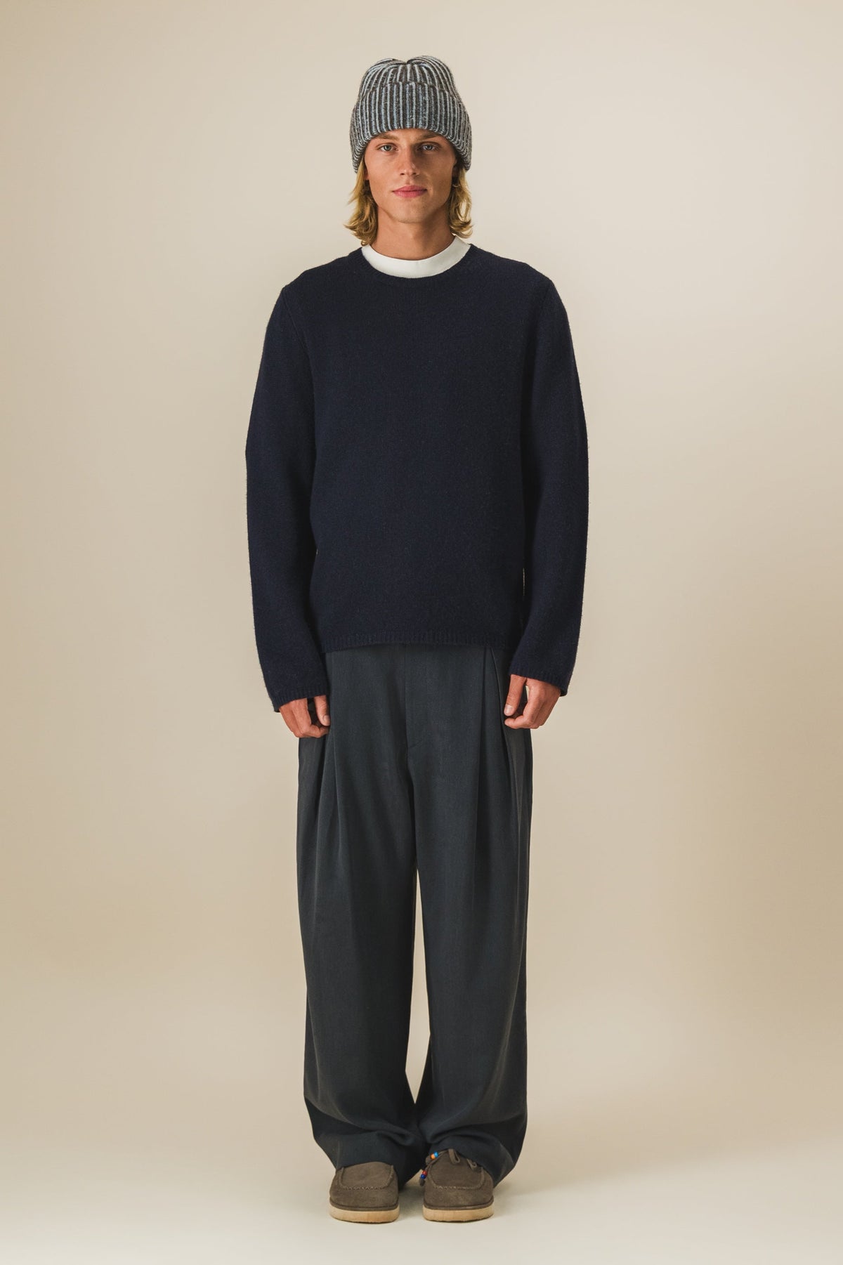 Pull col rond laine et cachemire